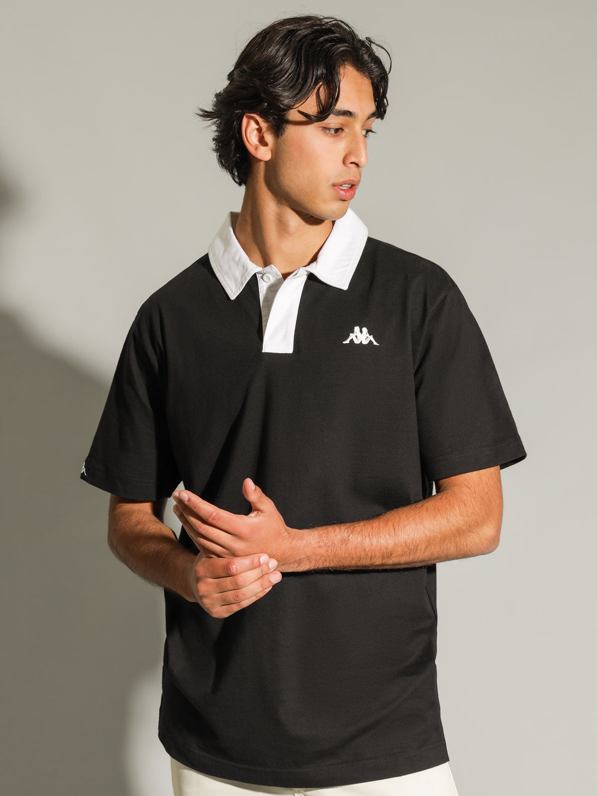 Kappa Authentic Hubi T-Shirt | A0A Black - White Bright