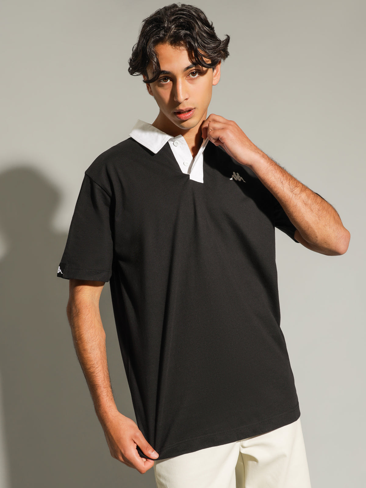 Kappa Authentic Hubi T-Shirt | A0A Black - White Bright