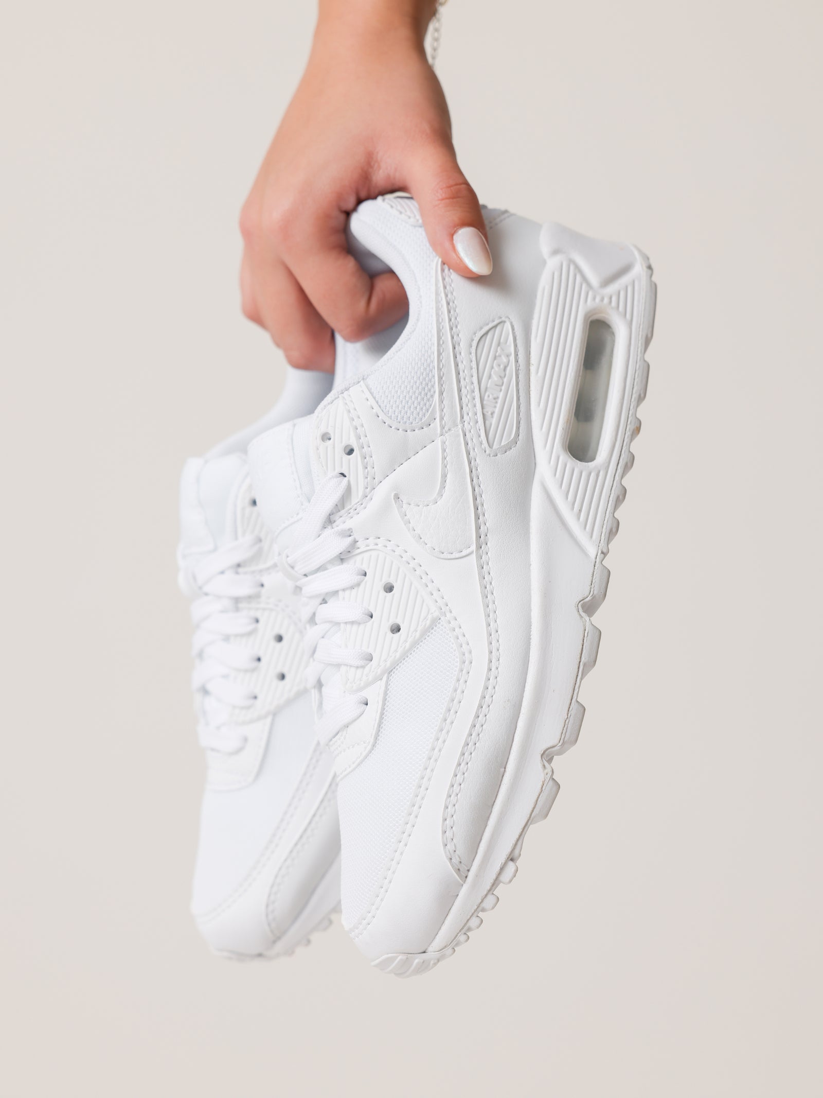 Nike Womens Air Max 90 Sneakers White/White Glue Store