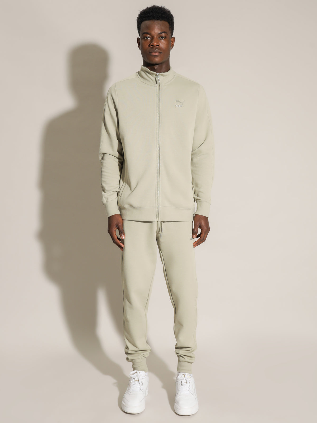 T7 Track Jacket in Pebble Grey