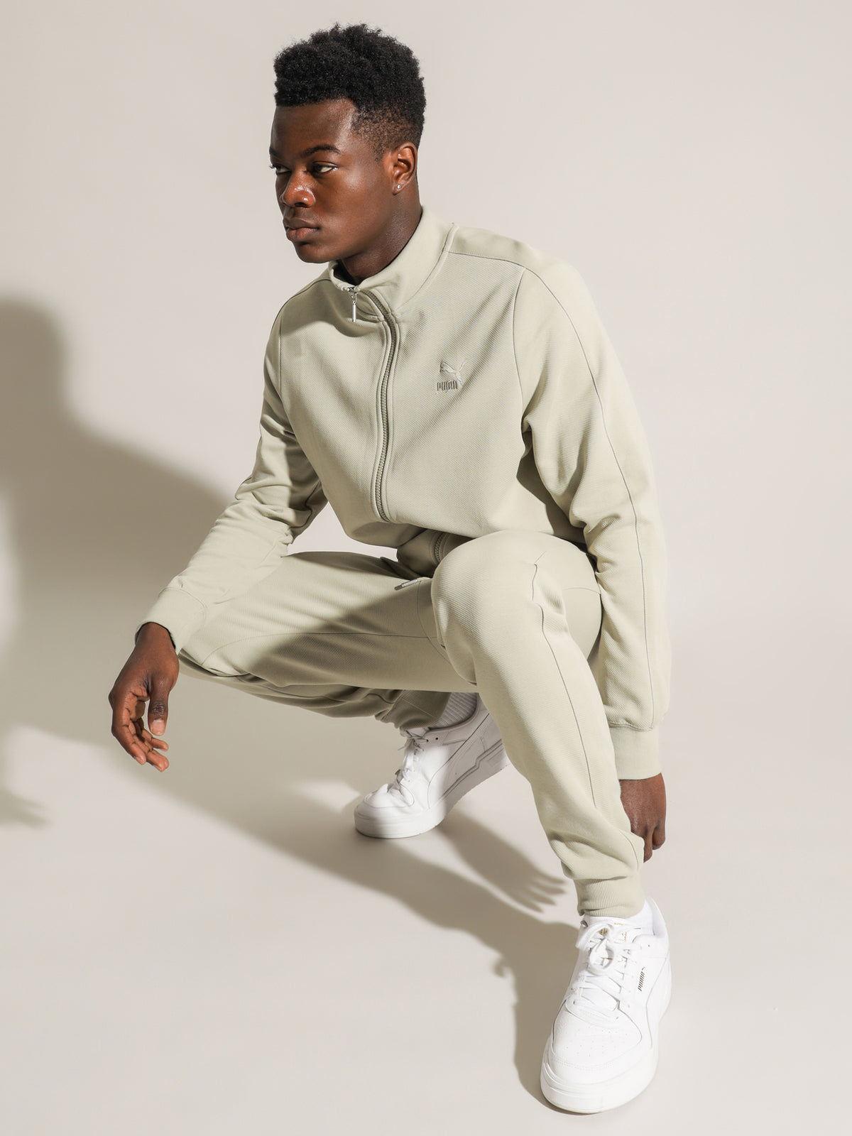 T7 Track Jacket in Pebble Grey