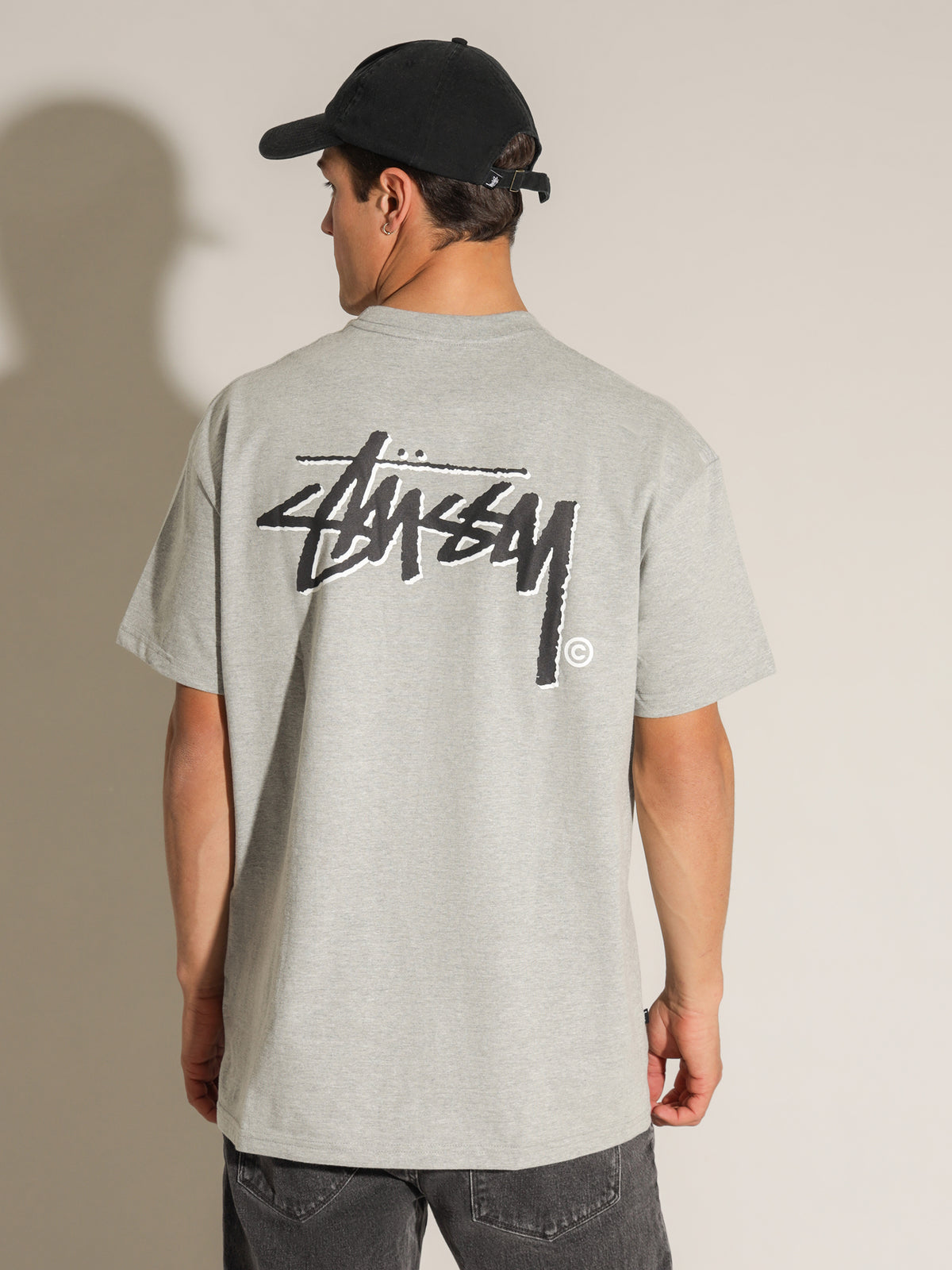Solid Shadow Stock T-Shirt in True Grey