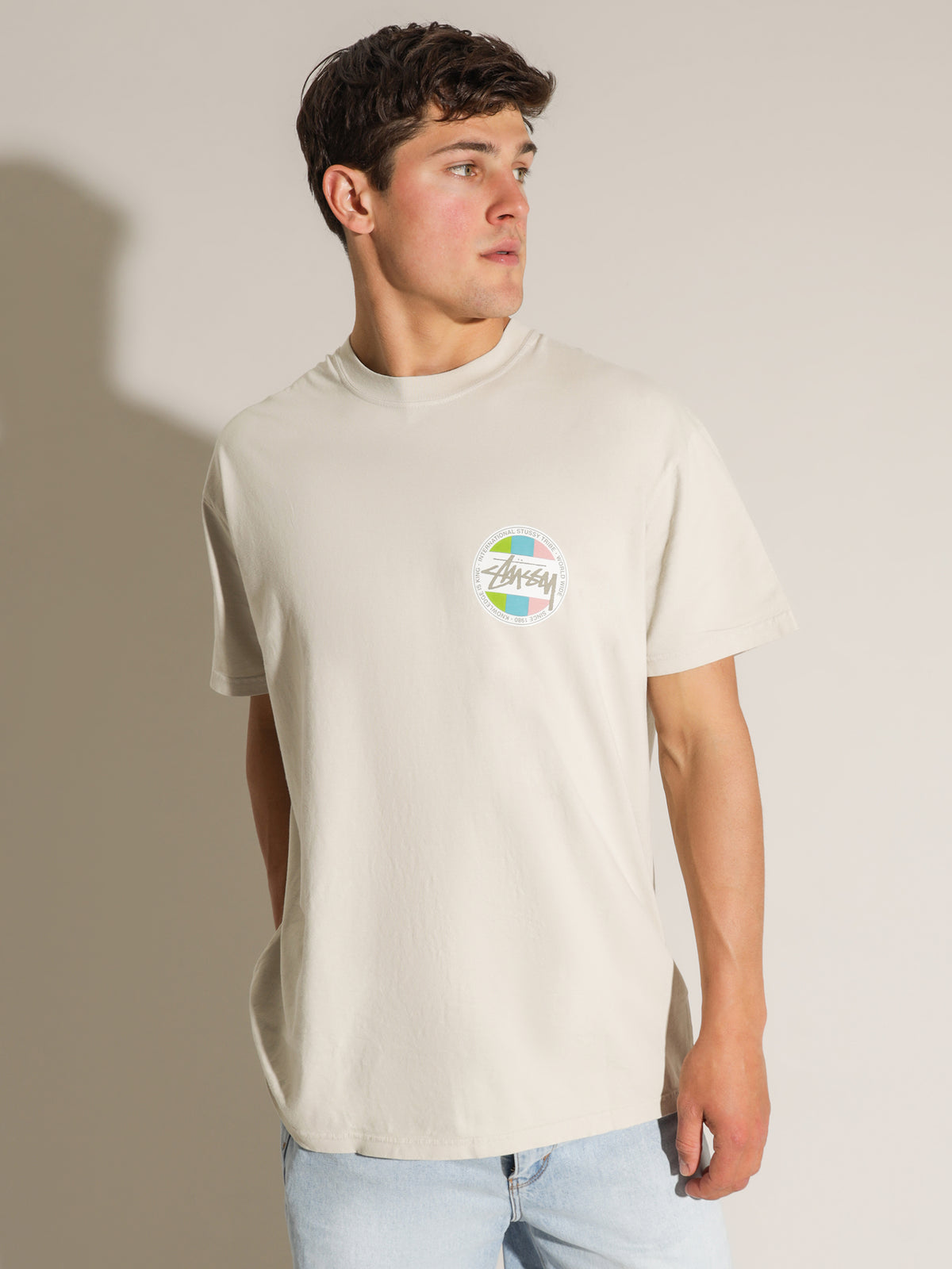 Classic Dot 50/50 Short Sleeve T-Shirt in Pigment Sand