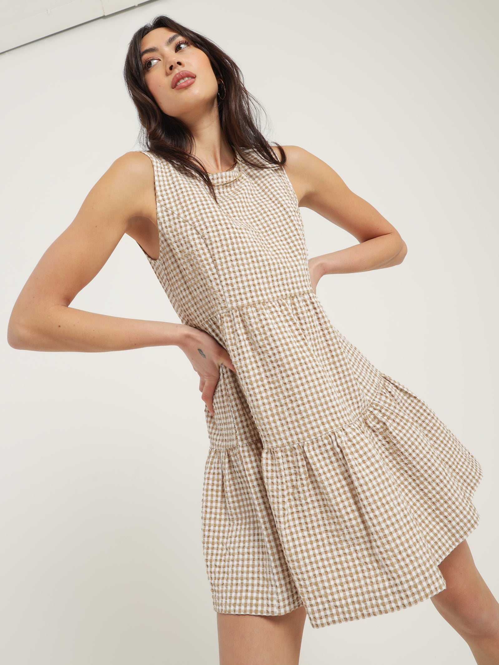 Sutton Tired Dress in Gingham