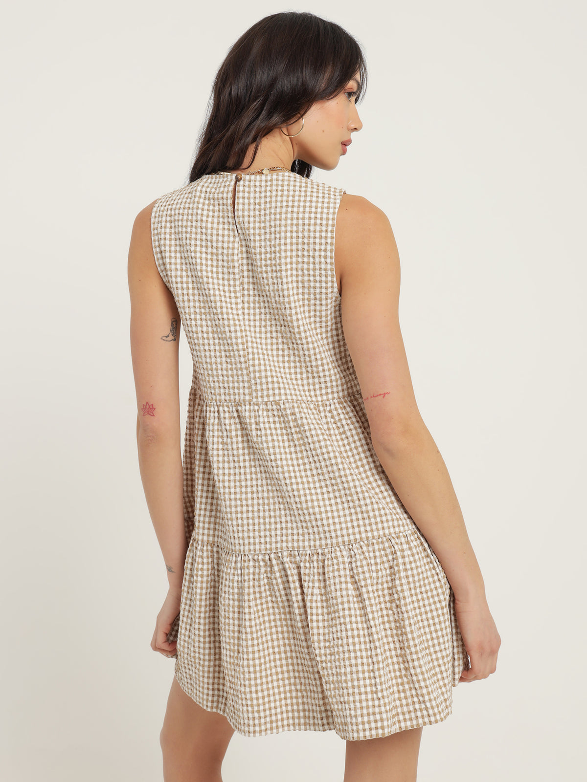Beyond Her Sutton Tired Dress | Gingham