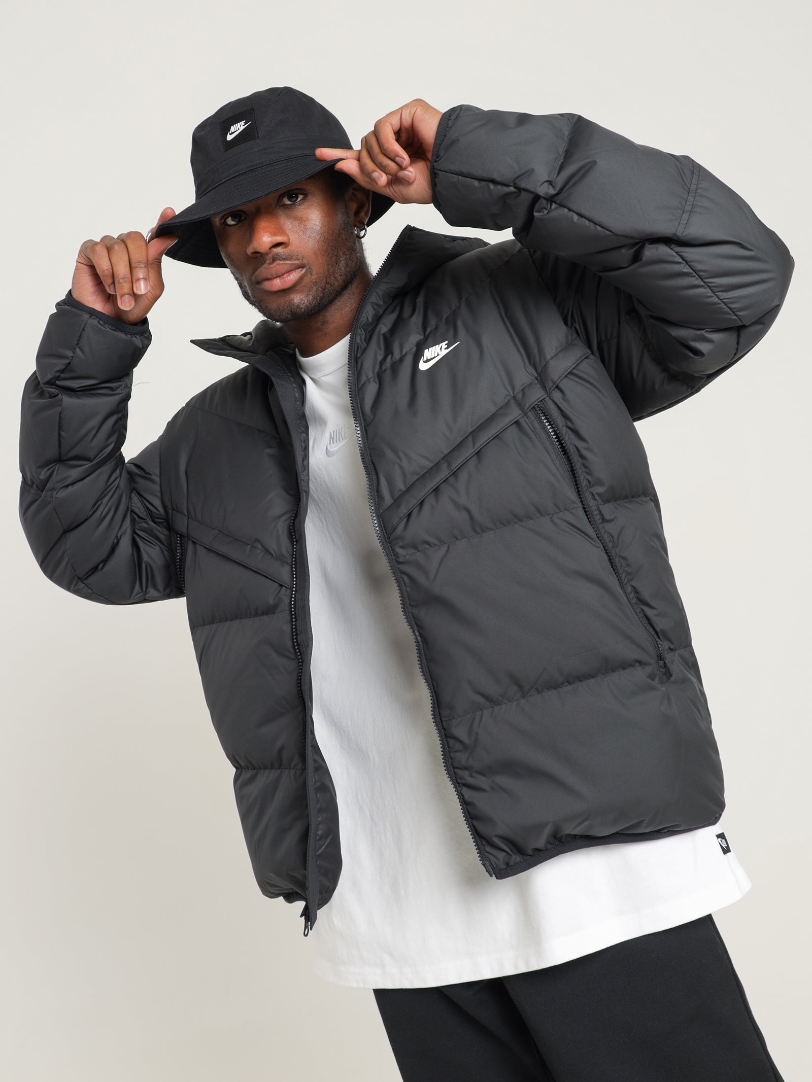 Nike Sportswear Windrunner Mens Nike Puffer Jacket Black Sportswear Storm-FIT Windrunner