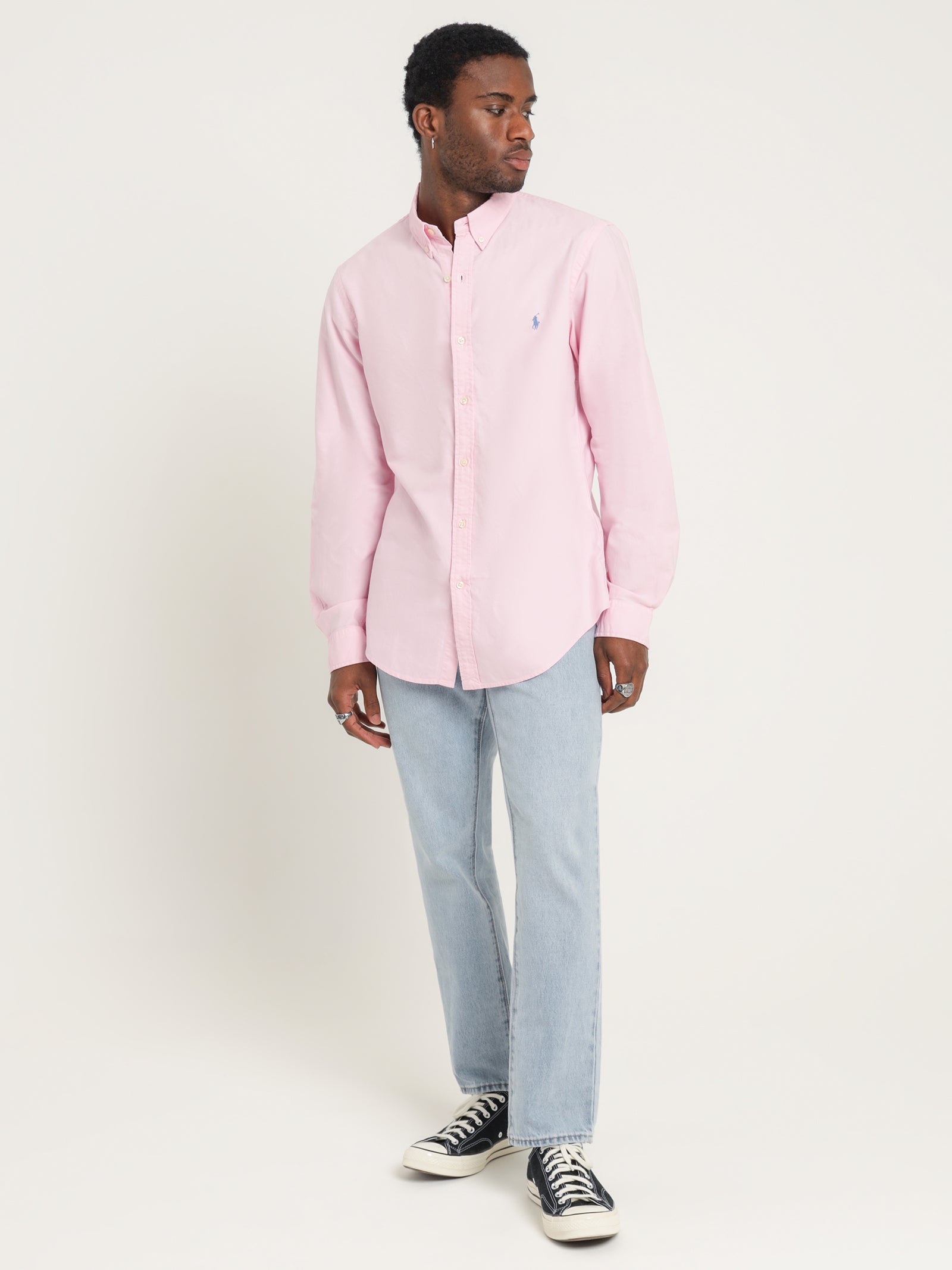 Button-Down Garment Dyed Slim Oxford Shirt