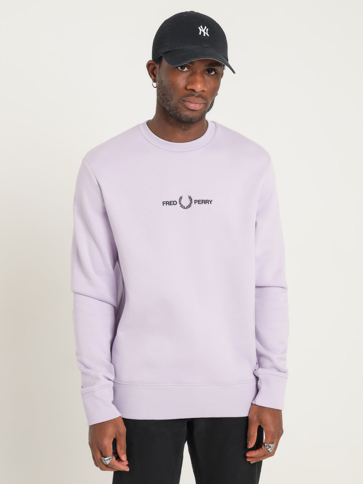 Embroidered Sweatshirt in Lilac Soul