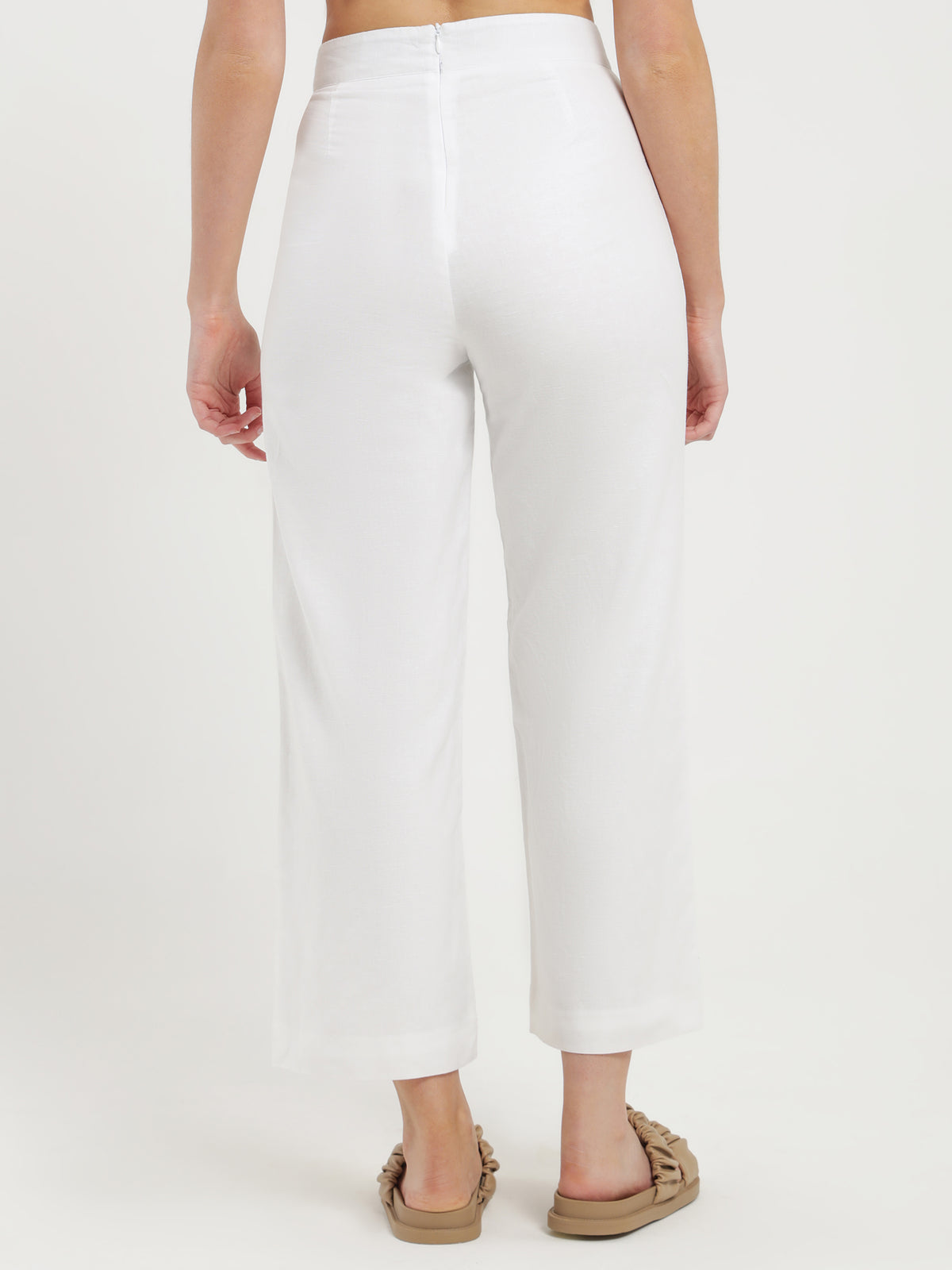 Classic Culotte Pants in White