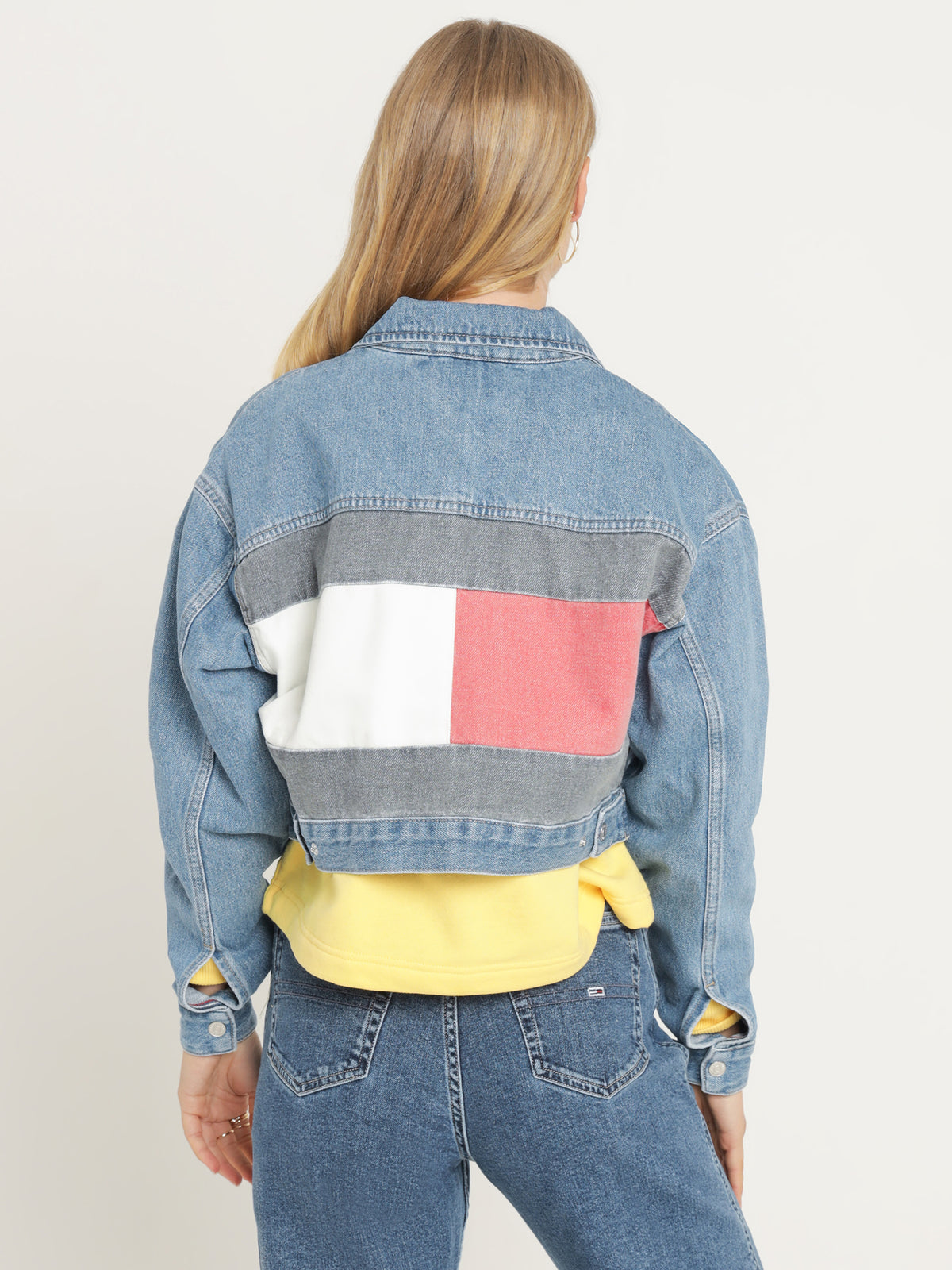 Tommy Hilfiger Cropped Trucker Denim Jacket | Denim Medi