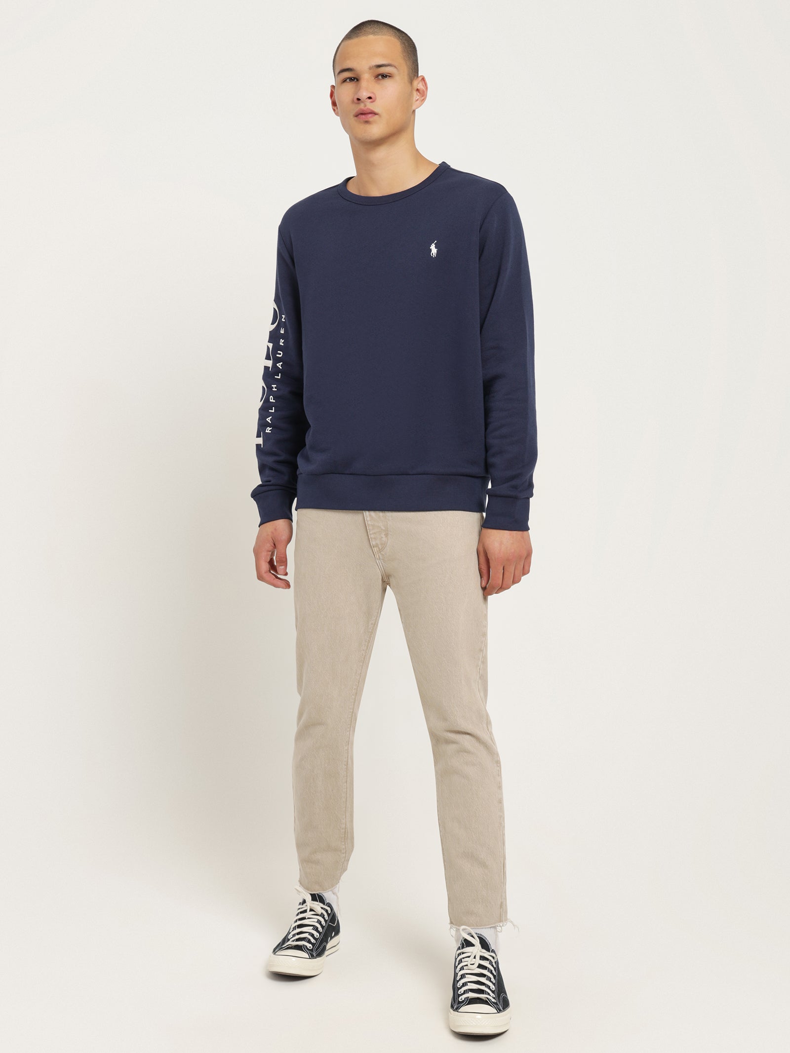 Logo Embroidered Crew Fleece