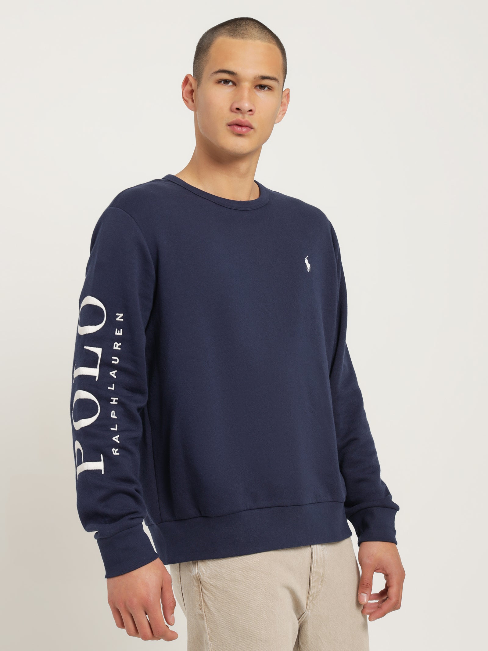 Logo Embroidered Crew Fleece