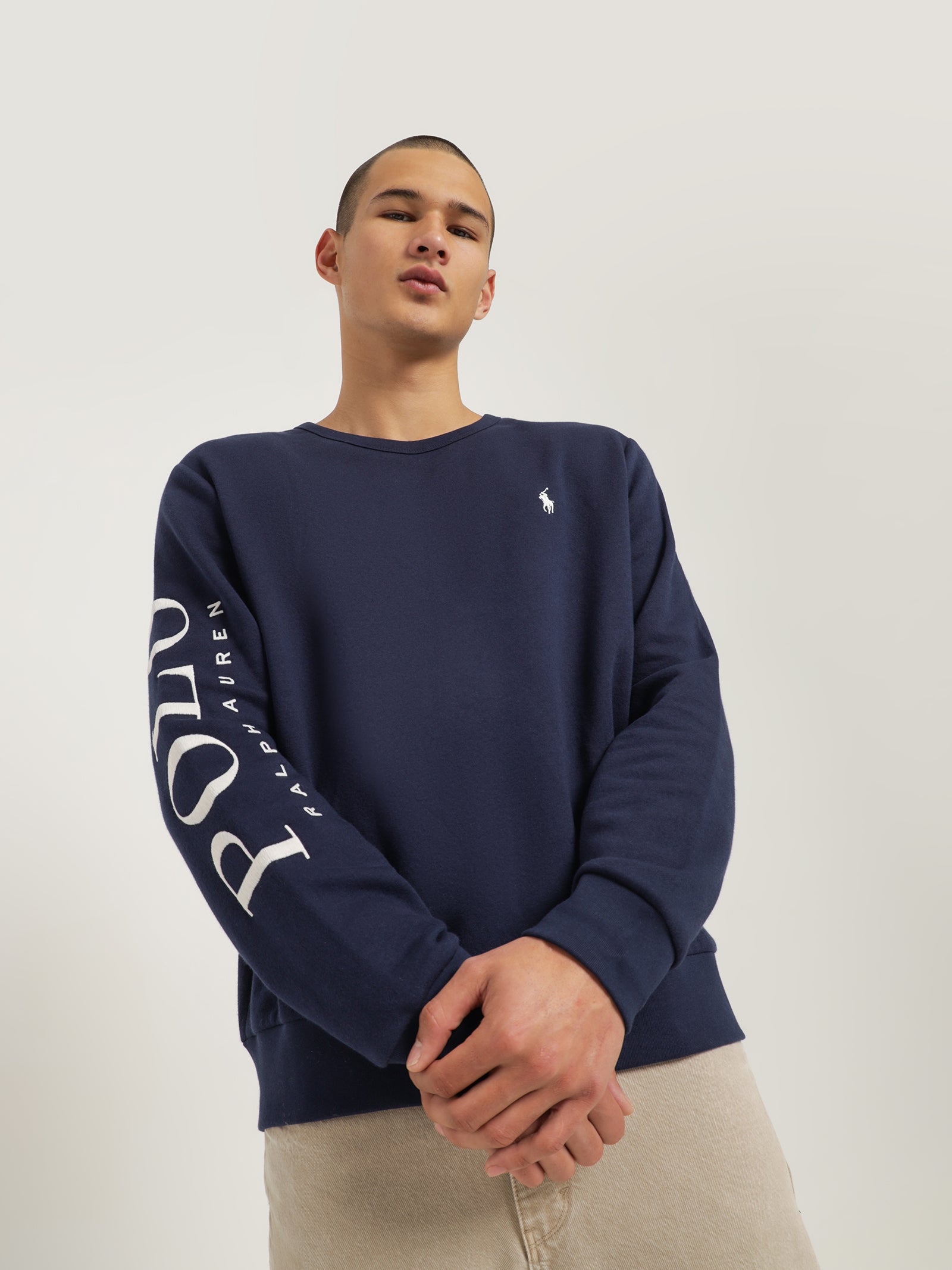 Logo Embroidered Crew Fleece