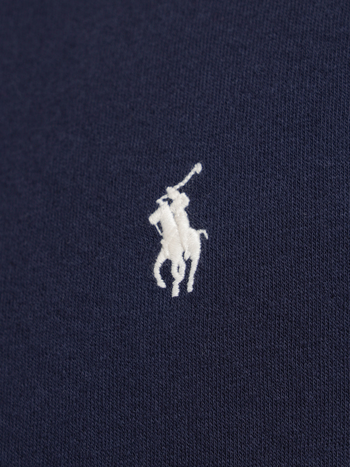 Logo Embroidered Crew Fleece in Navy