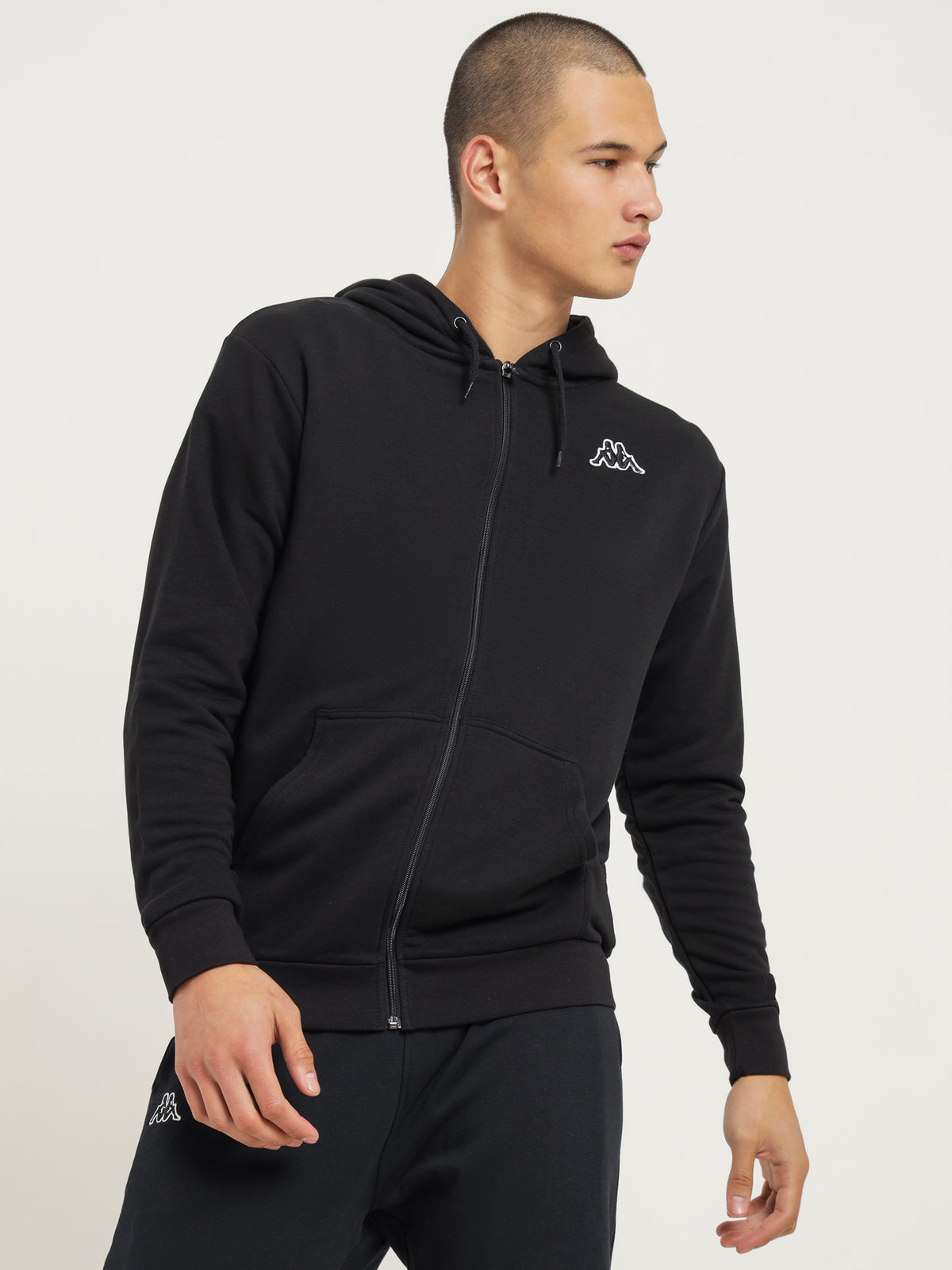 Kappa Logo Jackok Full Zip Sweater | 005 Black