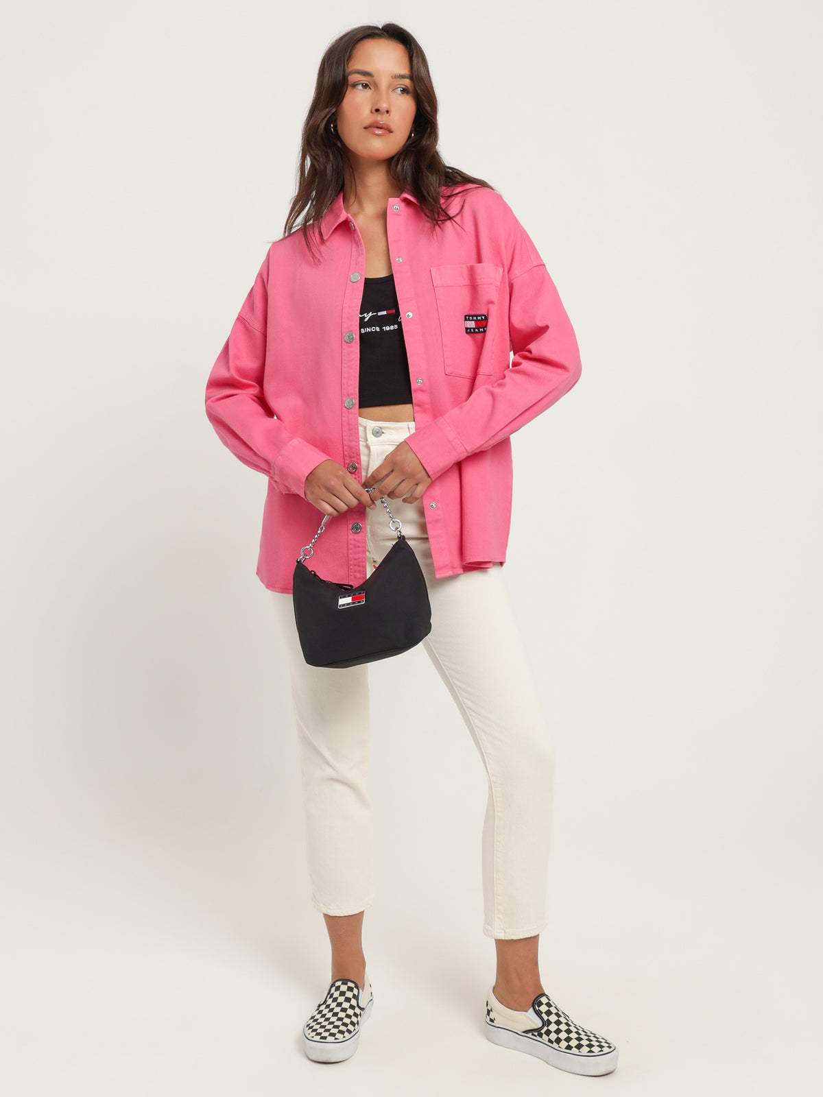 Tommy Hilfiger Badge Overshirt | Pink