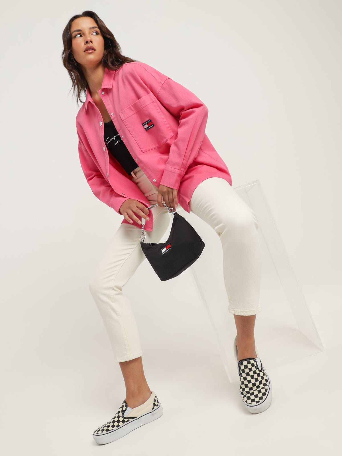 Tommy Hilfiger Badge Overshirt | Pink