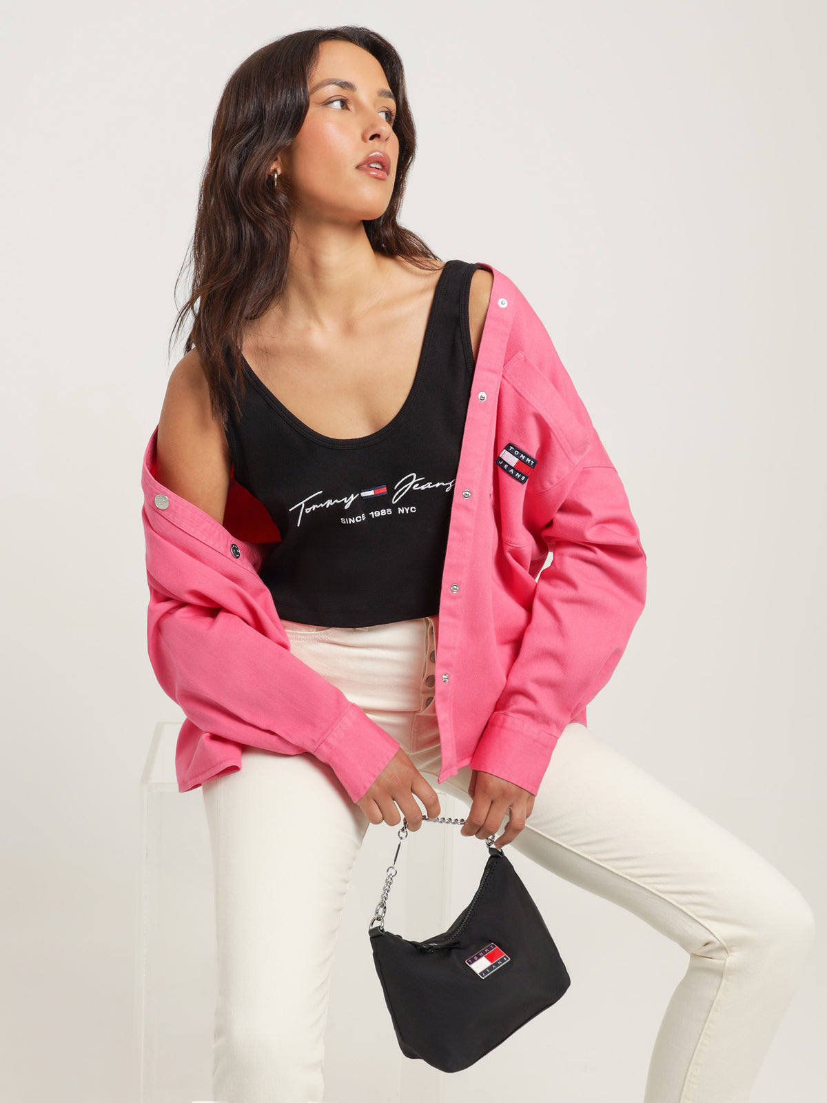 Tommy Hilfiger Badge Overshirt | Pink