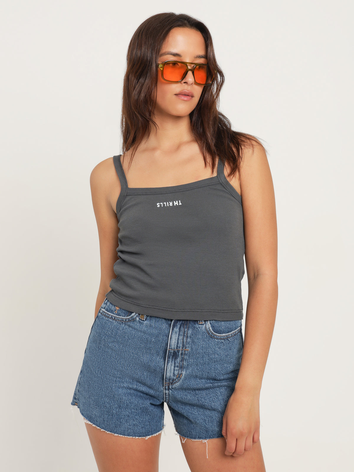 Thrills Minimal Thrills Rib Singlet | Merch Blac