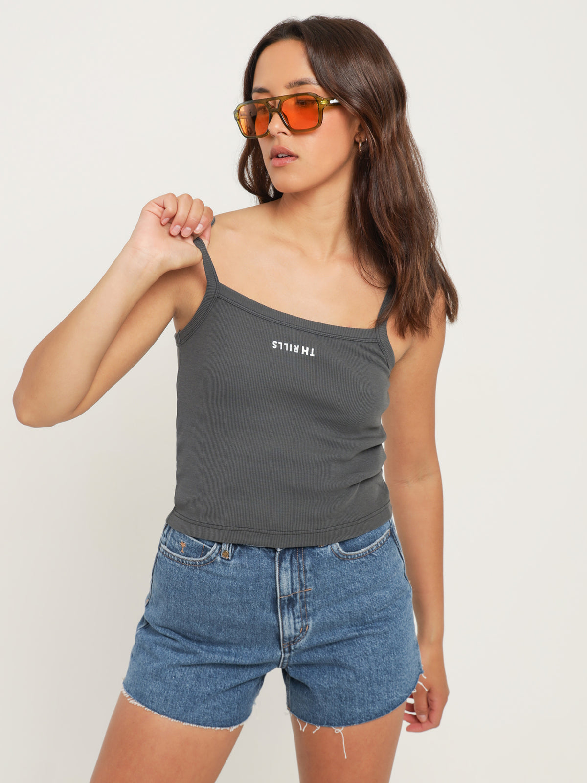 Thrills Minimal Thrills Rib Singlet | Merch Blac