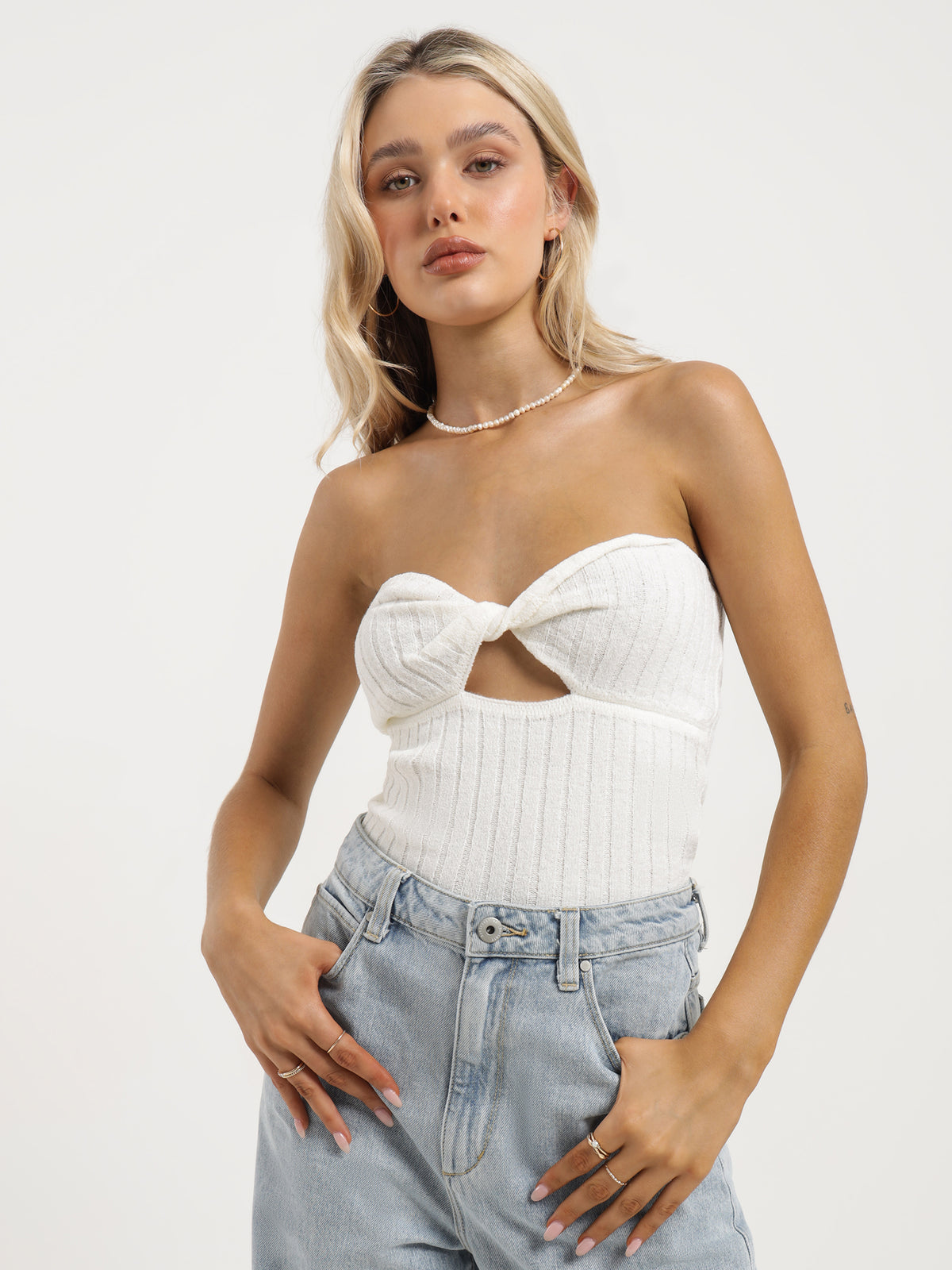 Huxley Knit Top in White