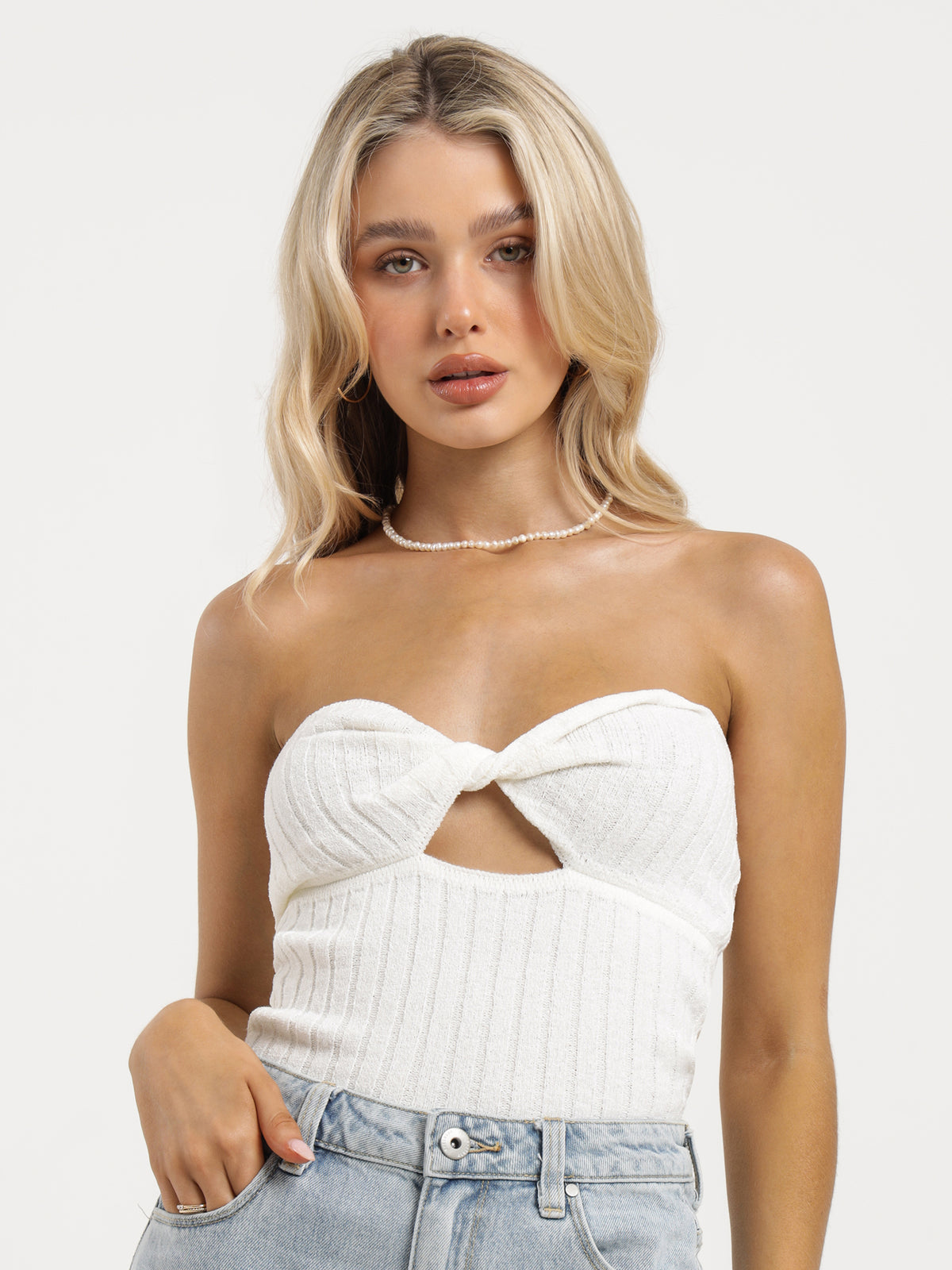 Huxley Knit Top in White