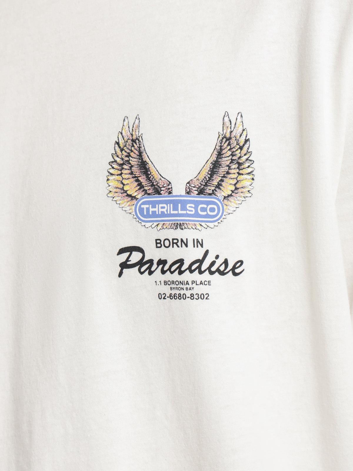 Wings of Paradise Merch Fit T-Shirt in Dirty White