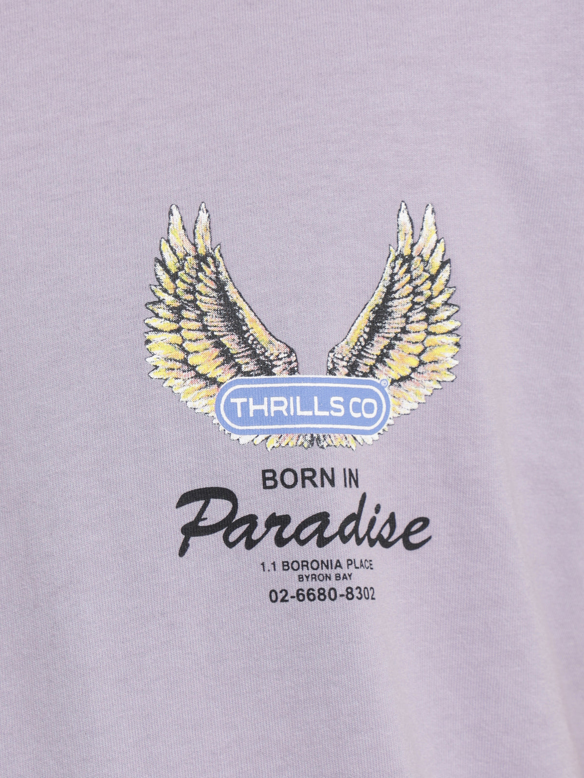 Wings of Paradise Merch Fit T-Shirt in Lilac Ash