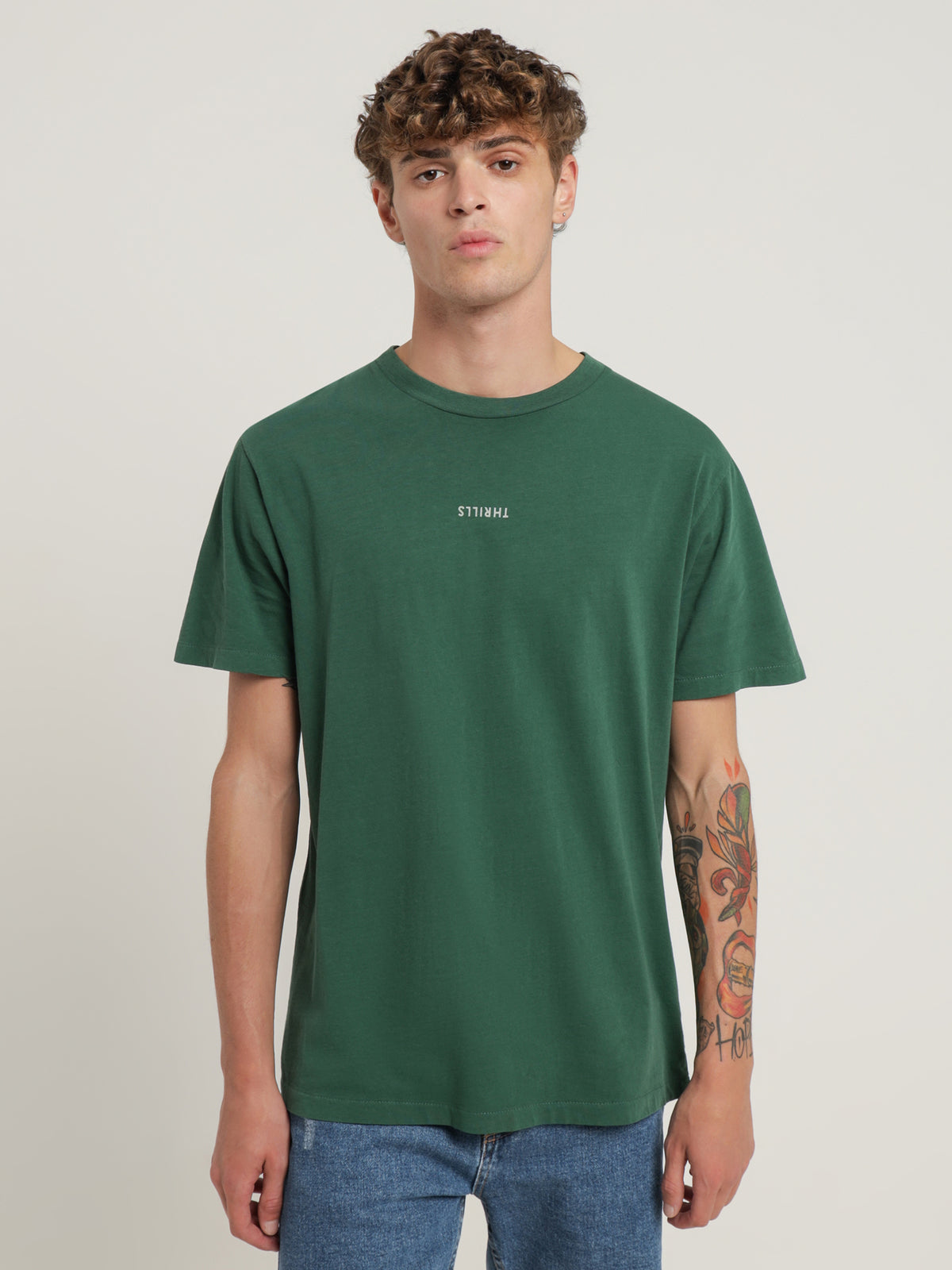 Minimal Thrills Merch Fit T-Shirt in Mallard Green