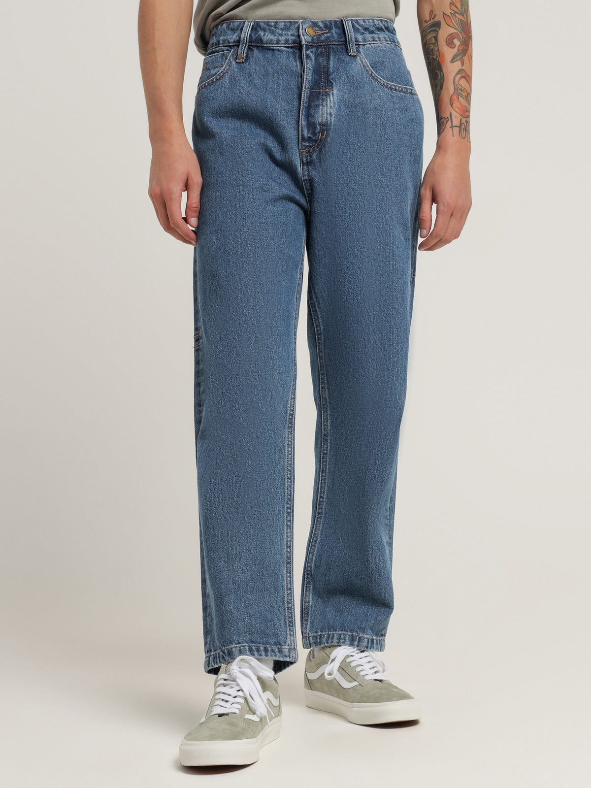 Slacker Denim Jeans in Highway Blue