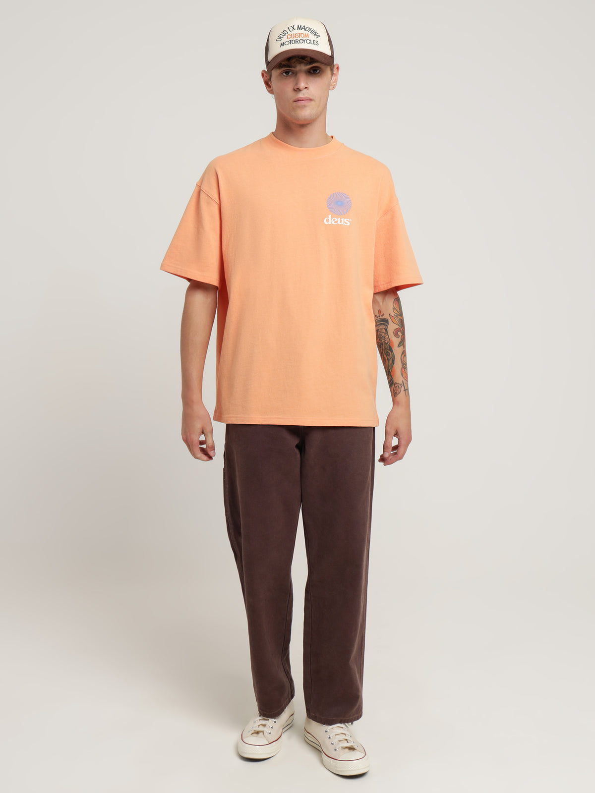 Strata T-Shirt in Sunkist Orange