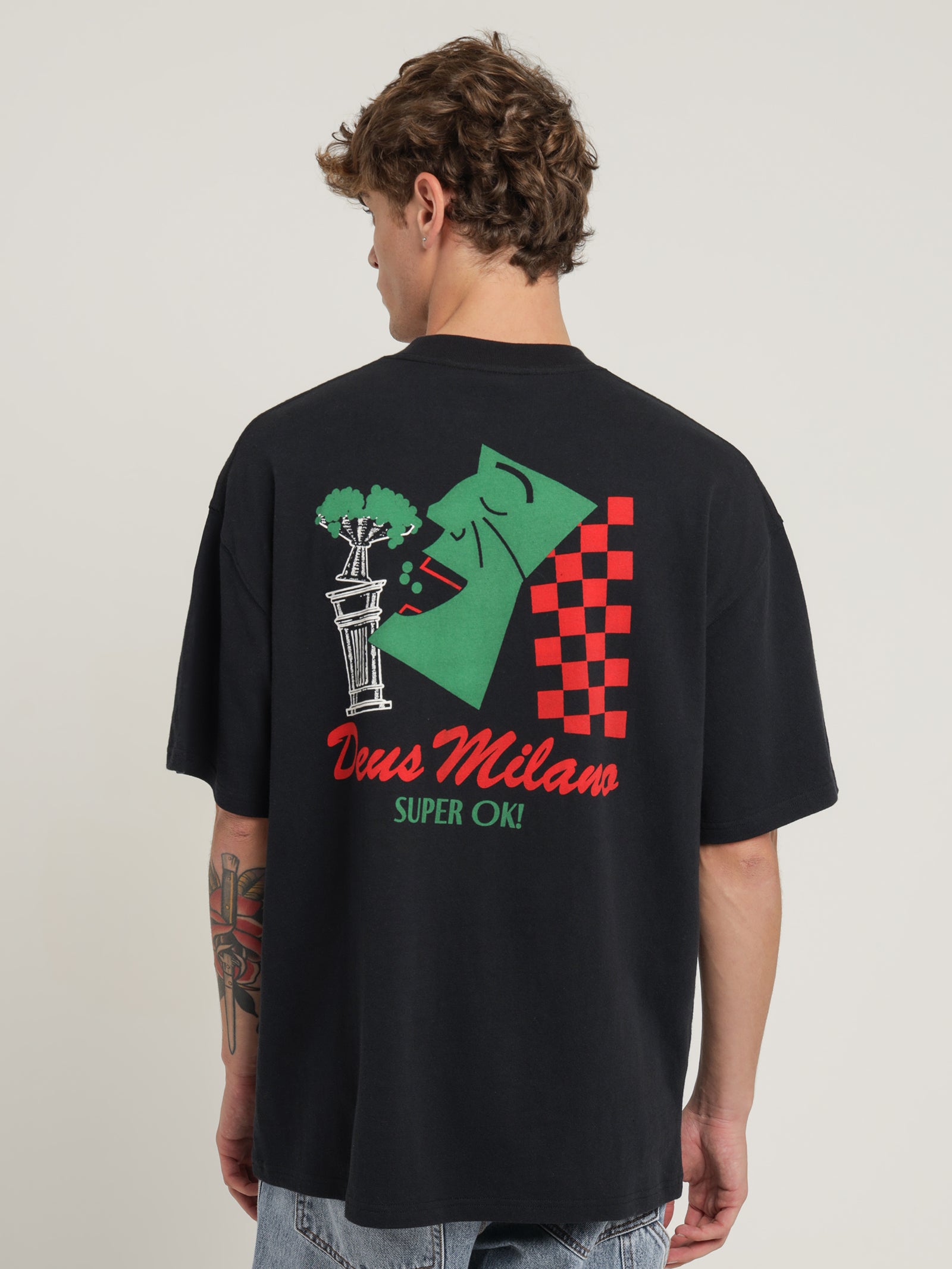 Deus Super Ok Milano T-Shirt Black Glue Store