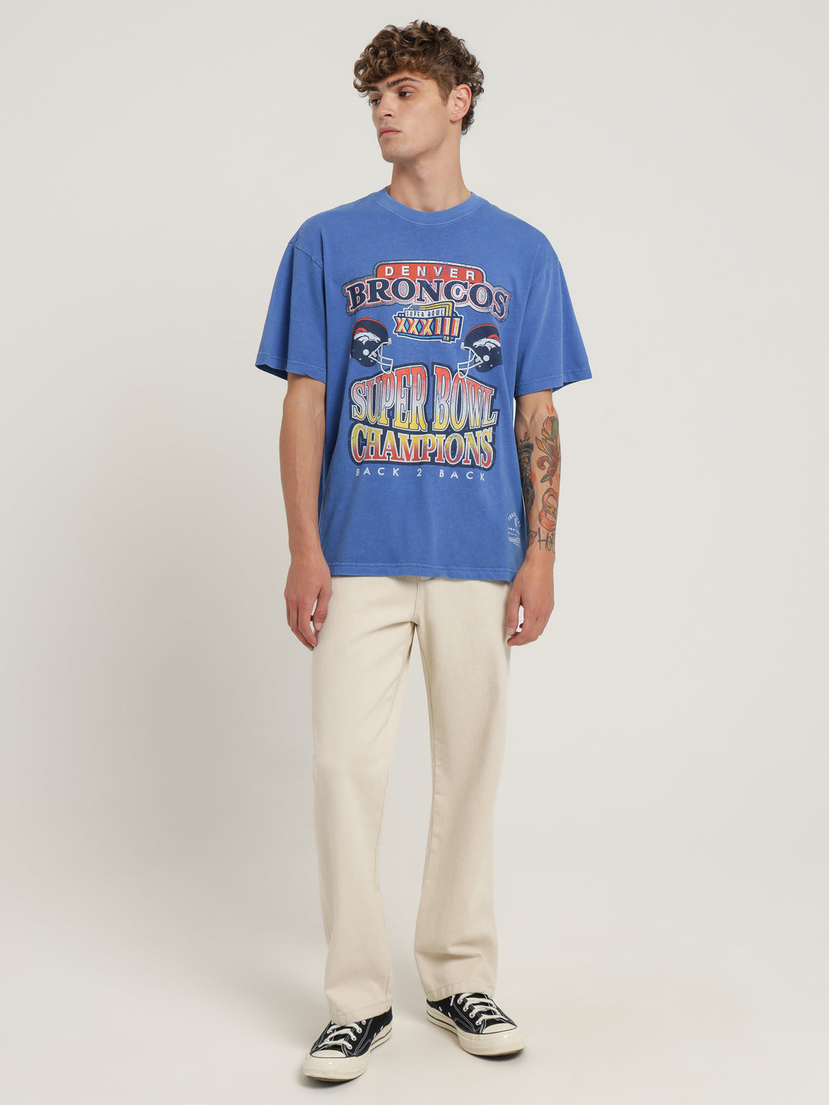 Vintage Denver Broncos Superbowl T-Shirt in Blue
