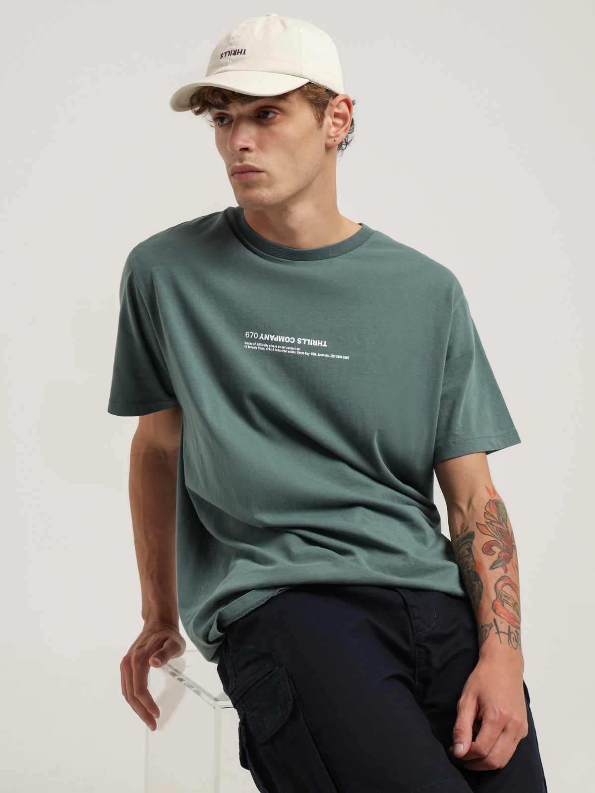 Narcissus Merch Fit T-Shirt in Teal