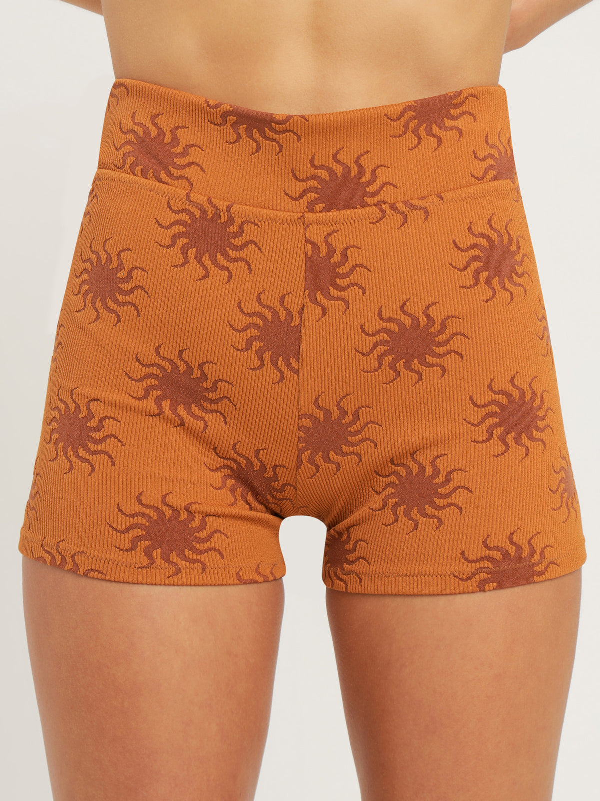 Solstice Bike Shorts in Clay Orange