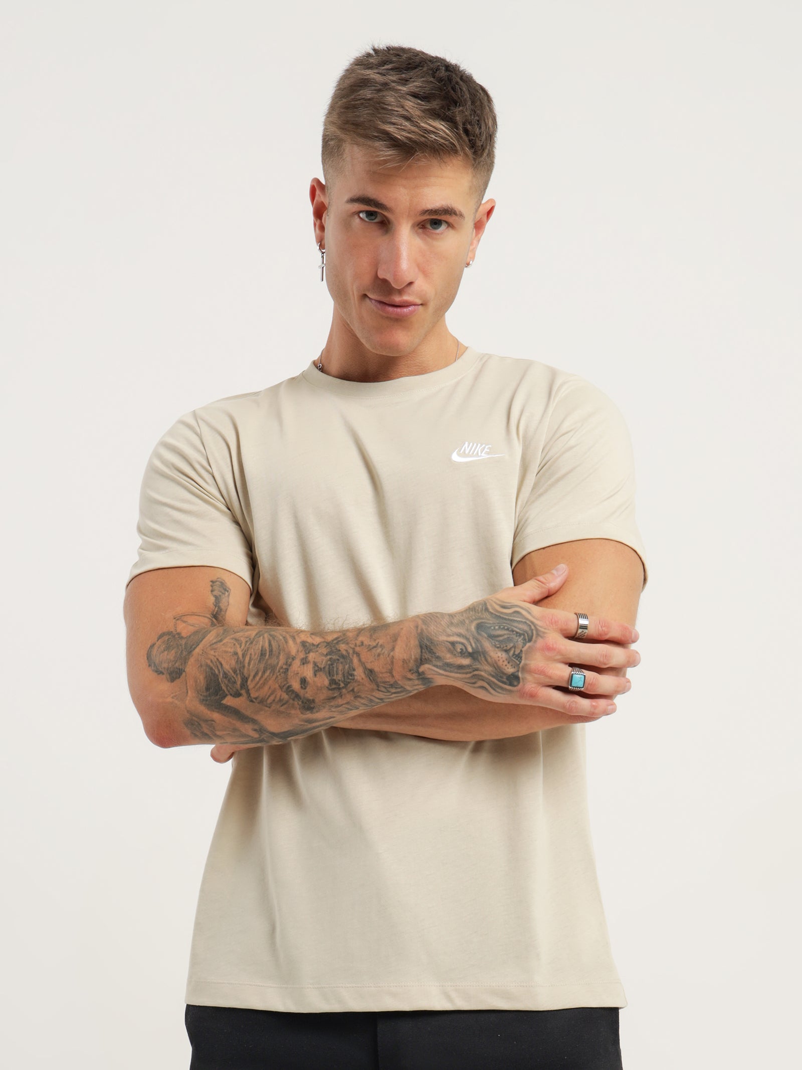 Nike Club Tee Shirt Beige Nike Sportswear Club T-Shirt - Main Image