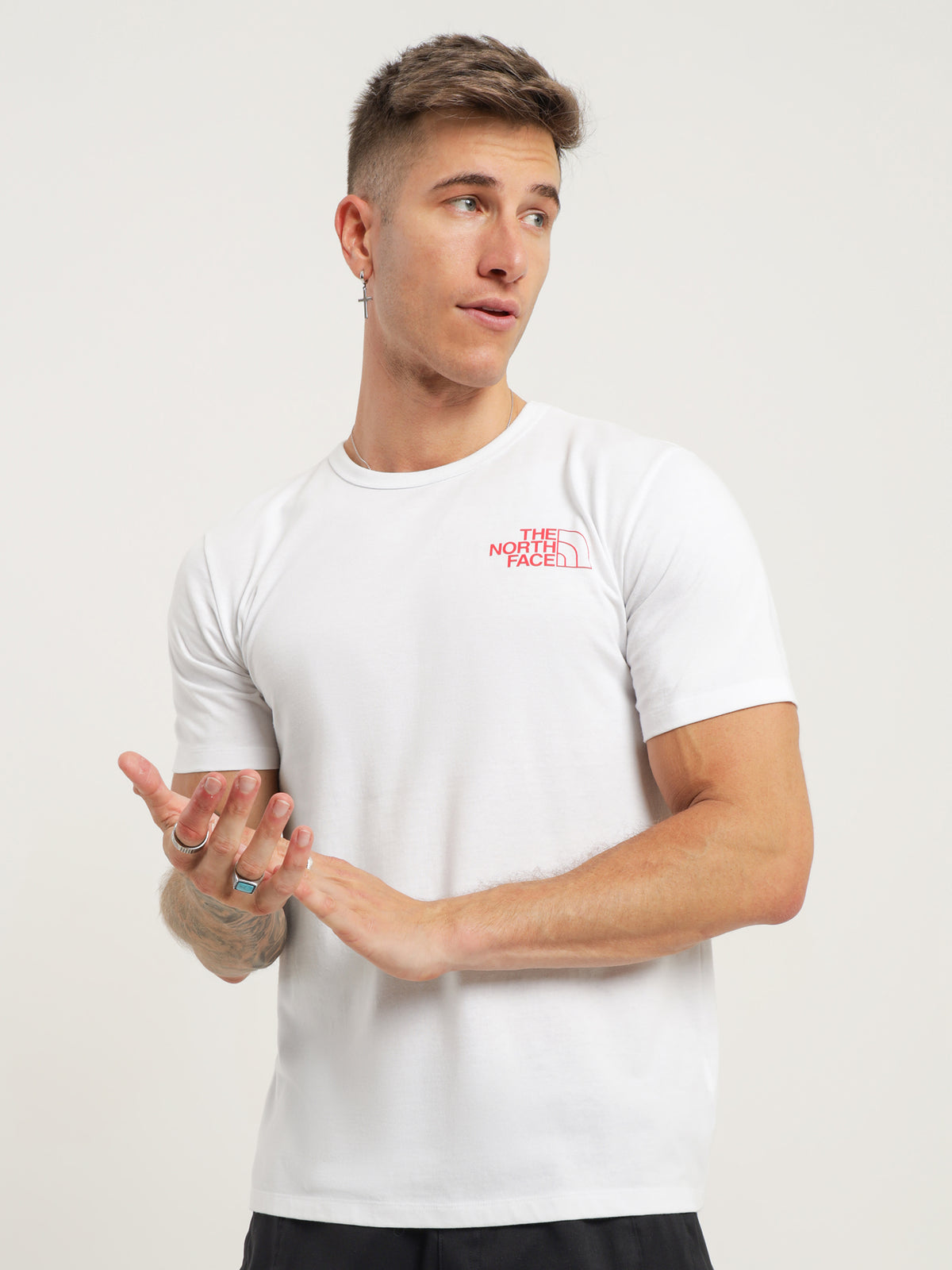 Short Sleeve Trail Recycled T-Shirt in White