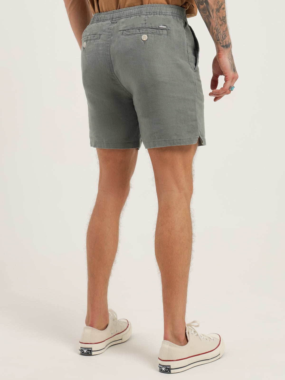 Article One Nero Linen Short | Moss
