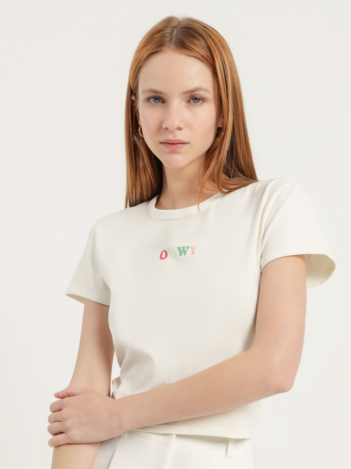 OWWY Logo Baby T-Shirt in Off White