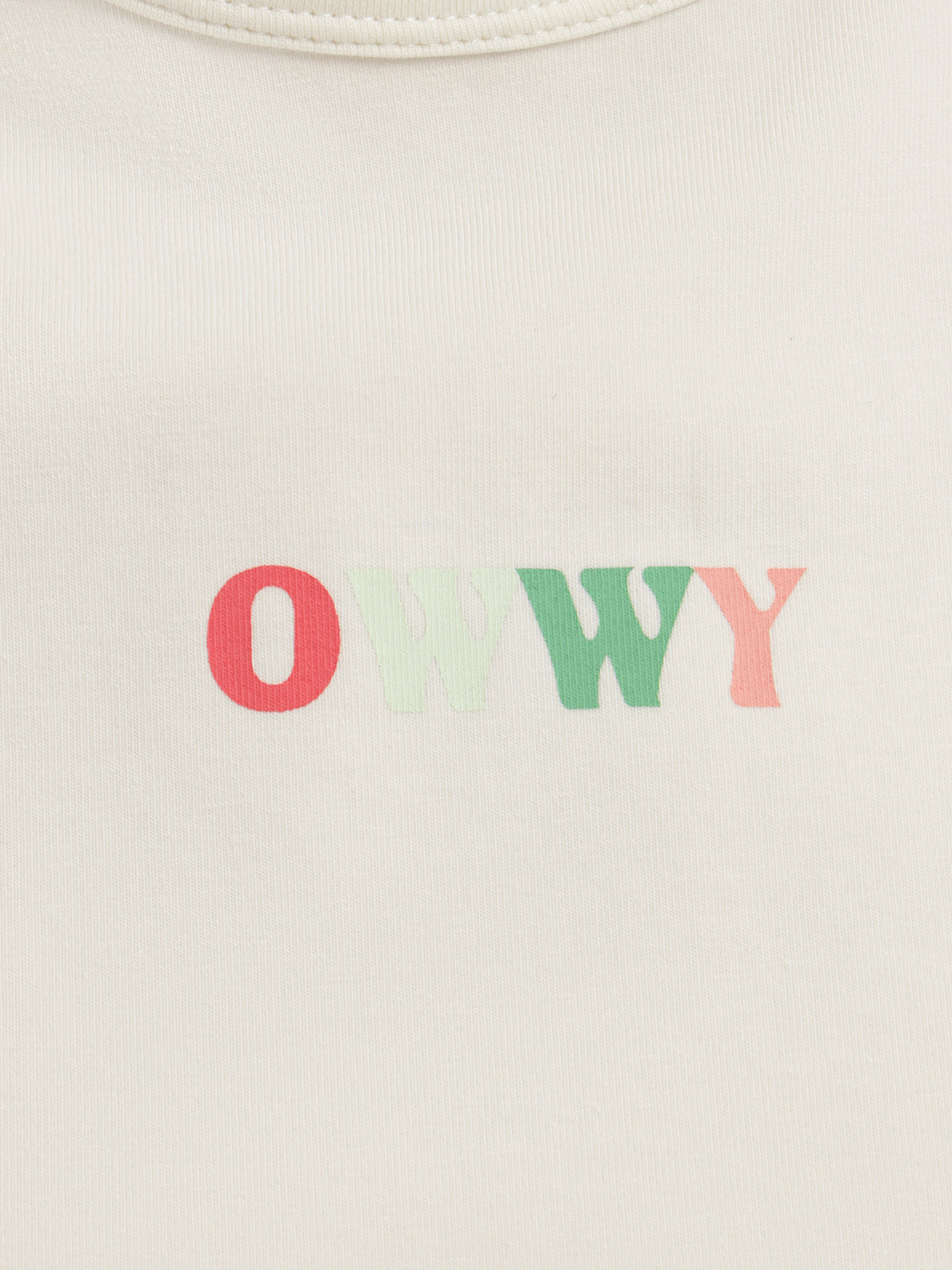OWWY Logo Baby T-Shirt in Off White
