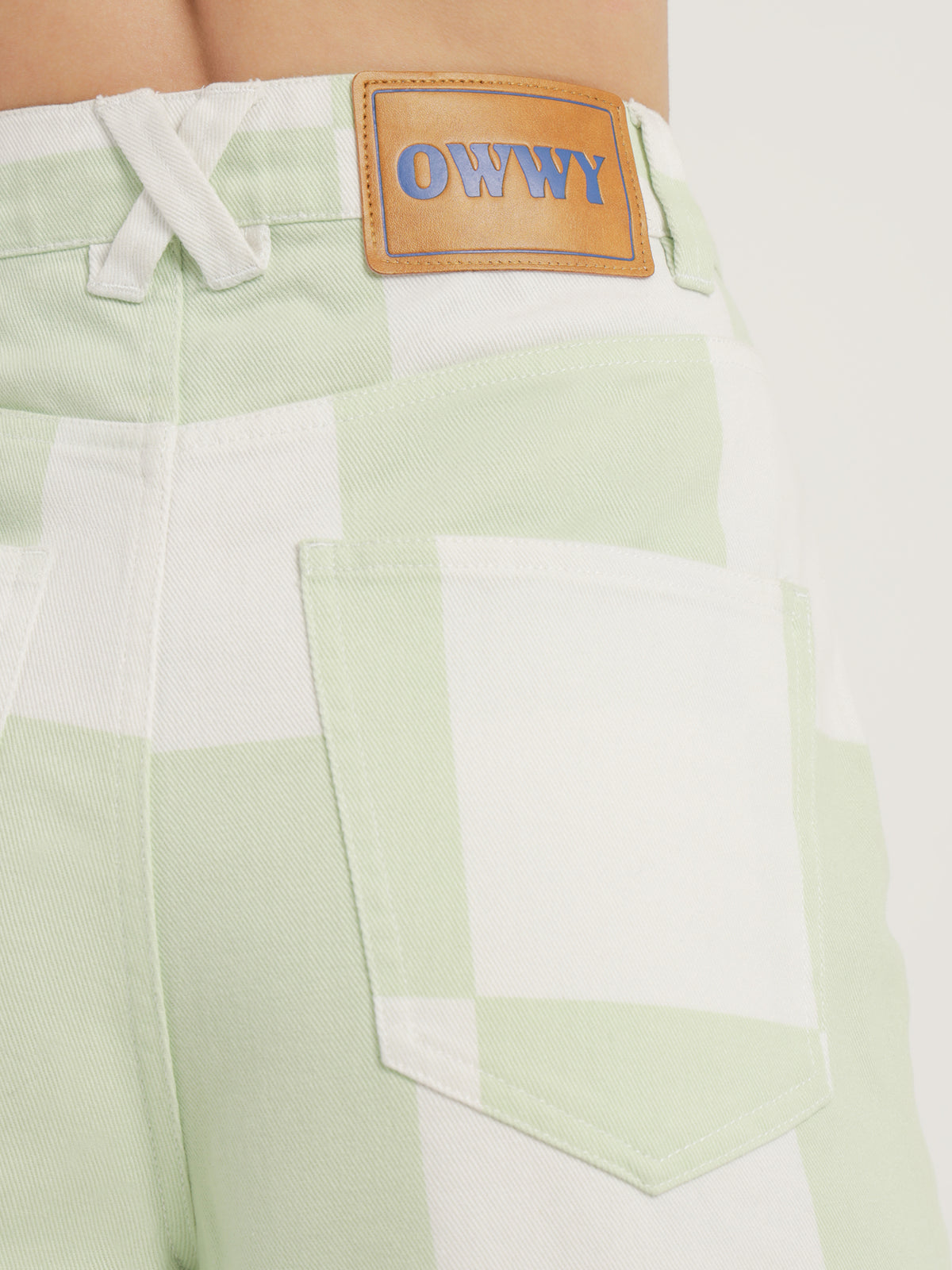 Check Mate Jeans in Lime Check