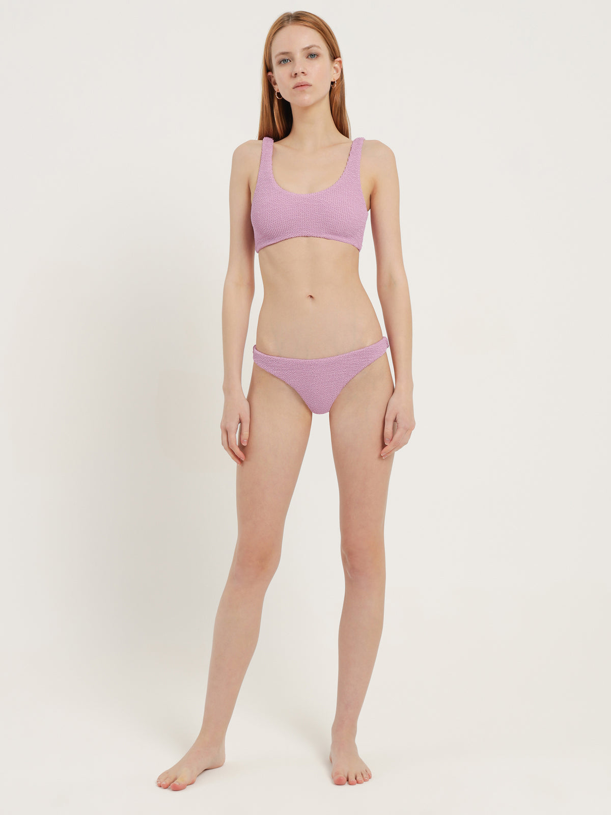 Cut Out Crop Top in Orchid Purple