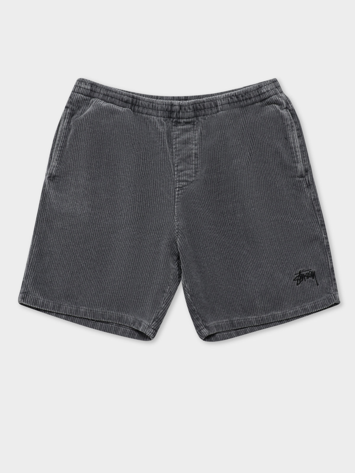 Wide Wale Cord Shorts in Charcoal
