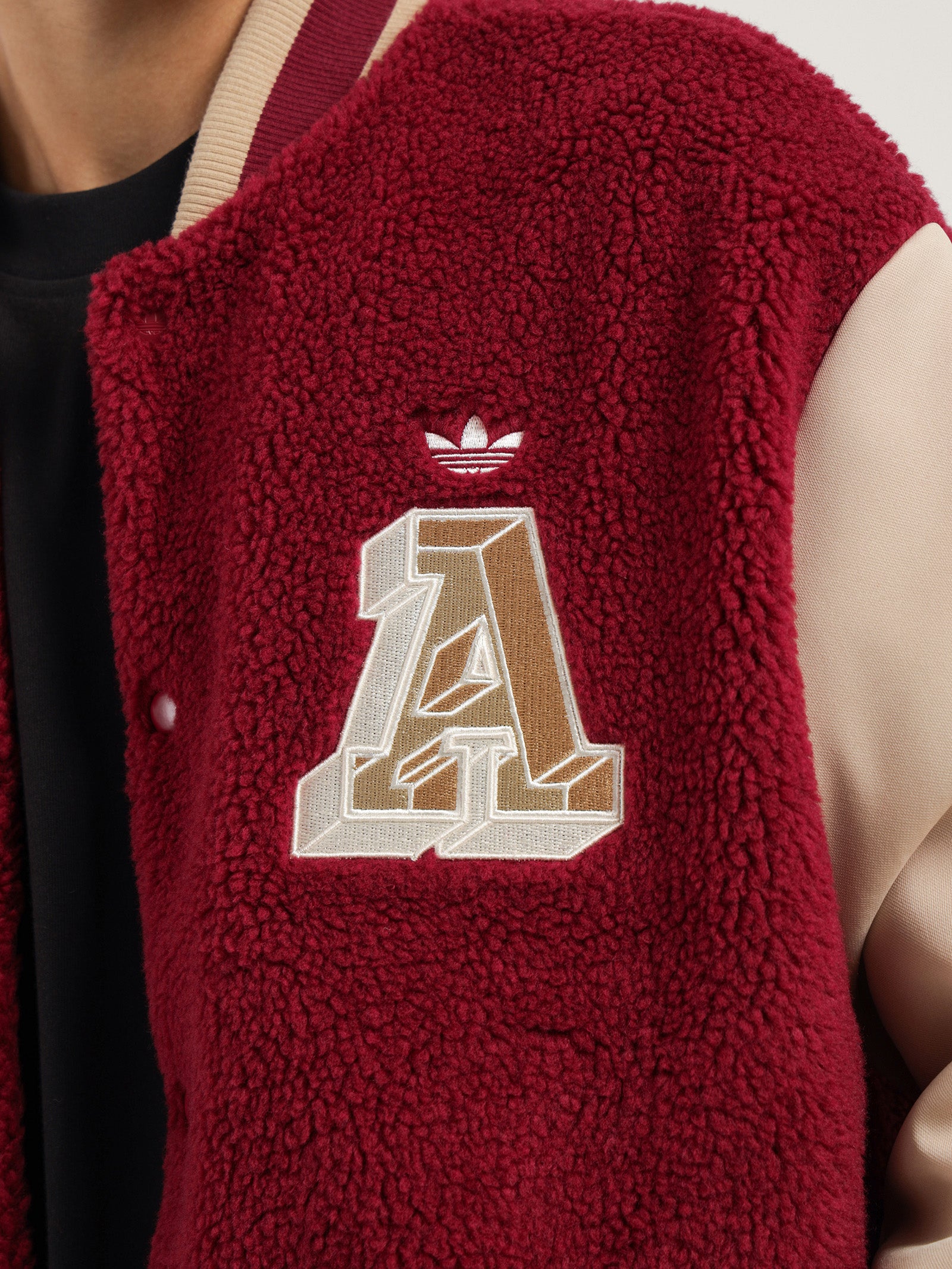 Adidas Varsity Jacket Burgundy Glue Store