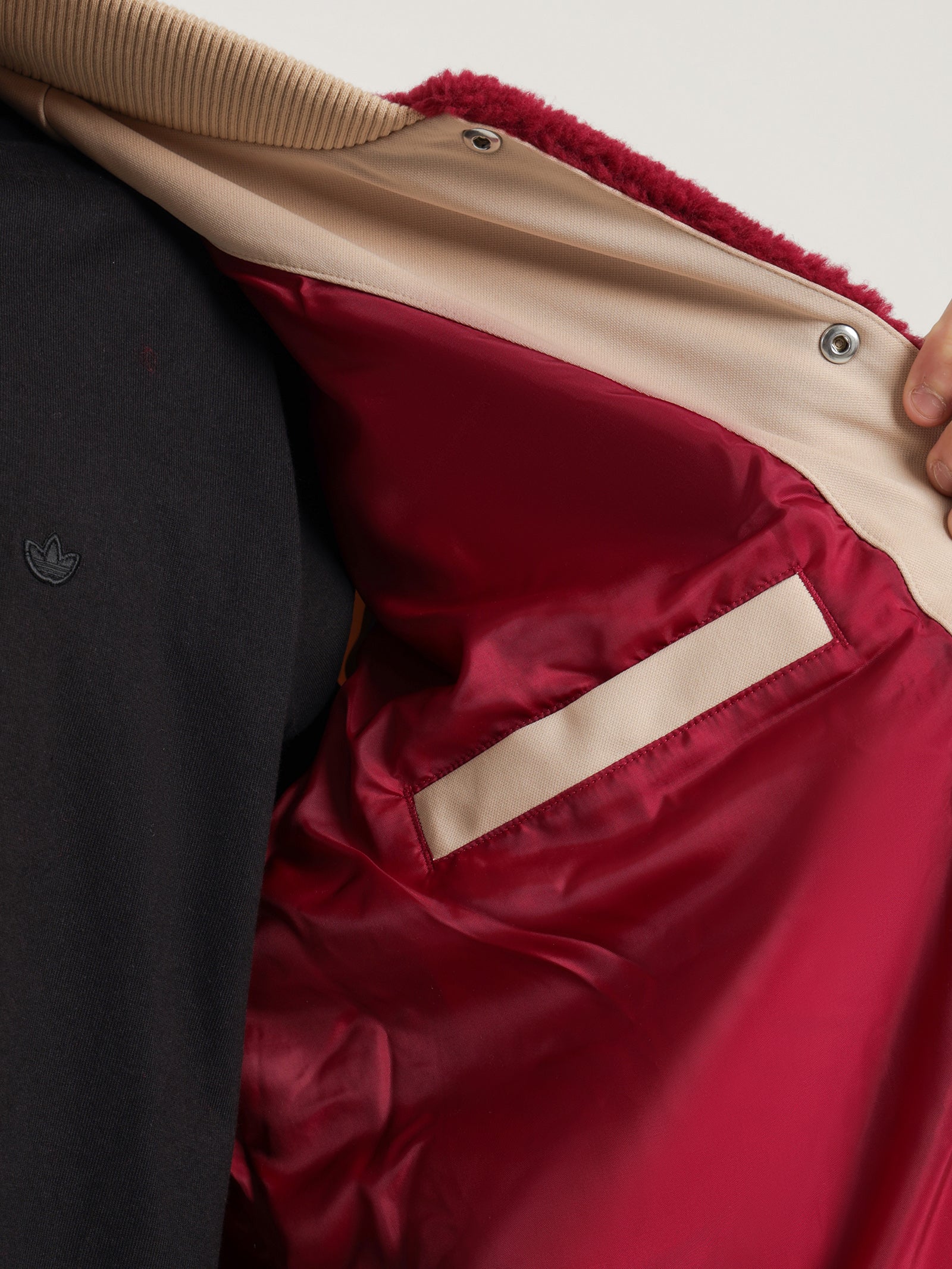 Adidas Varsity Jacket Burgundy | Glue Store