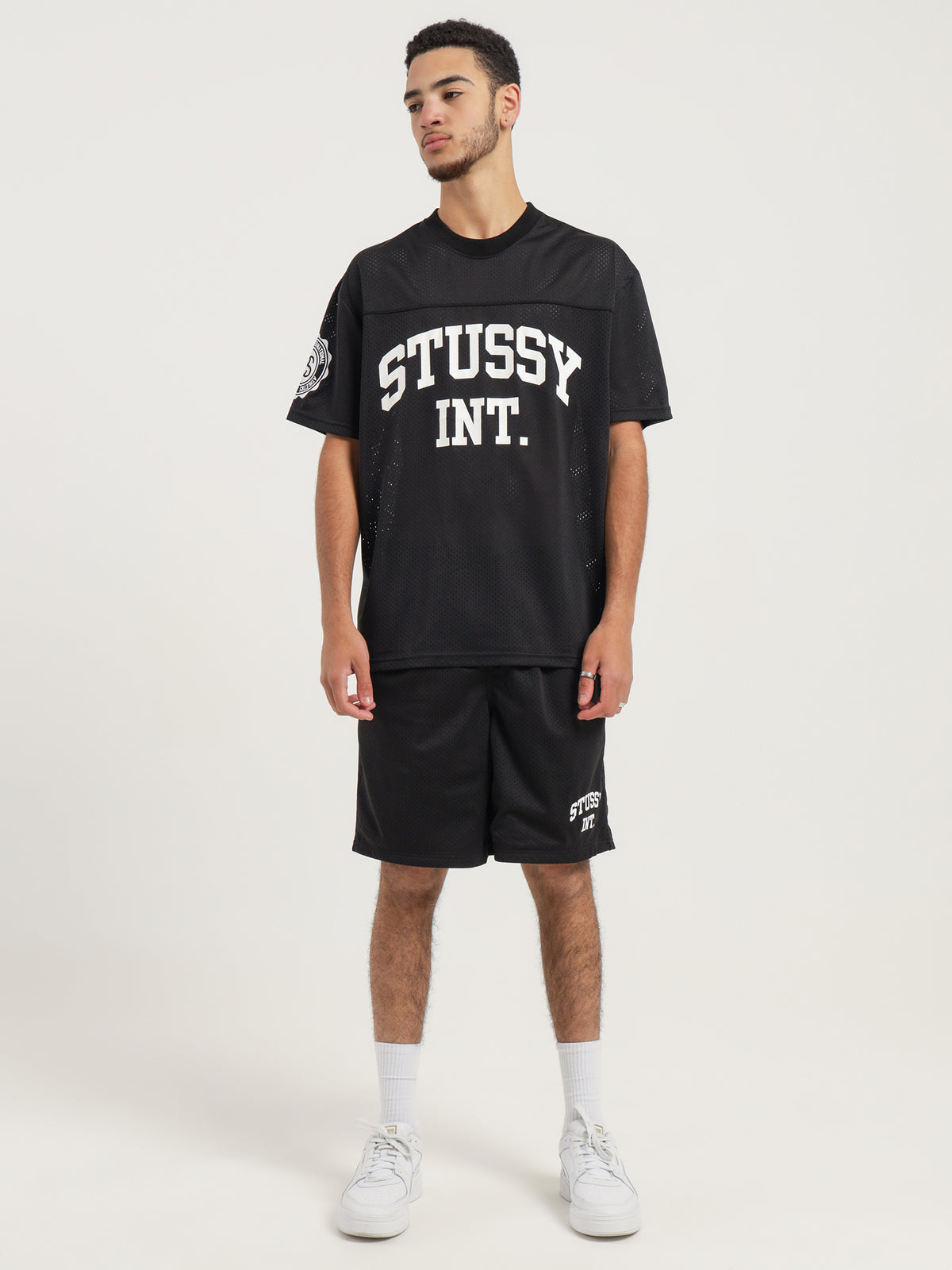 Stussy Athletics Mesh Shorts in Black