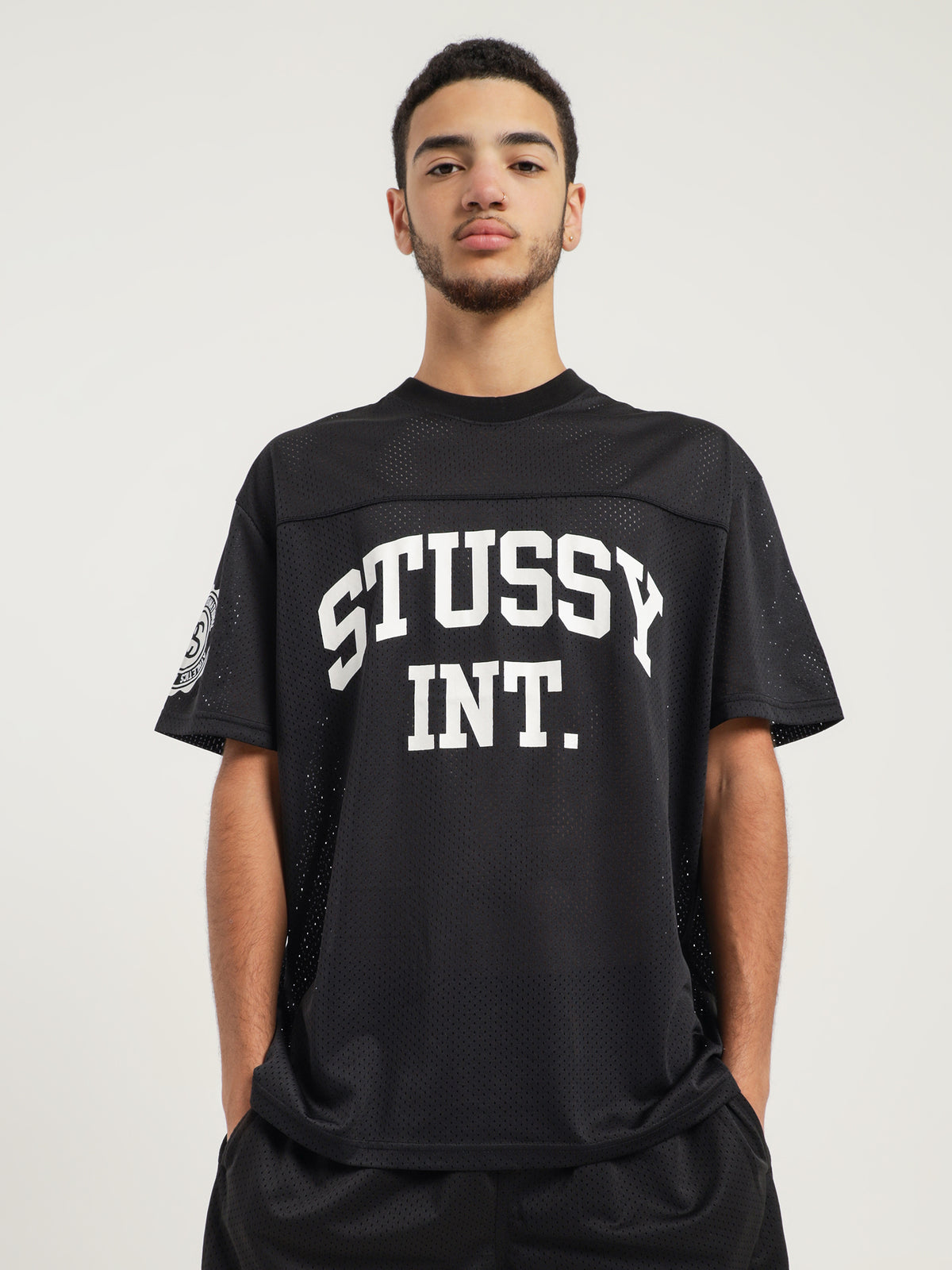 Stussy Int. Mesh T-Shirt in Black
