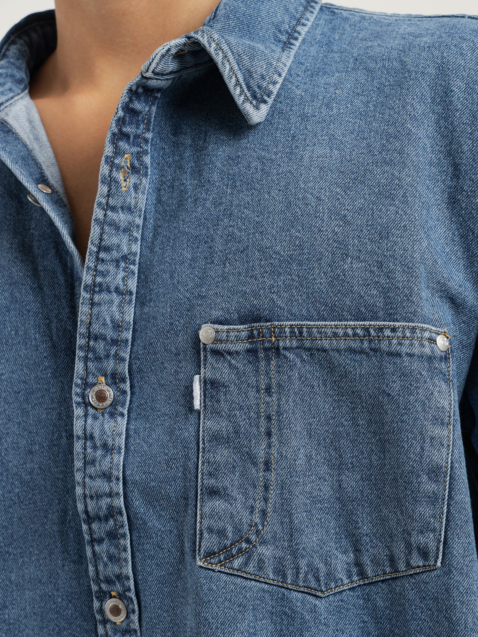 Silvertab Oversized One Pocket Shirt