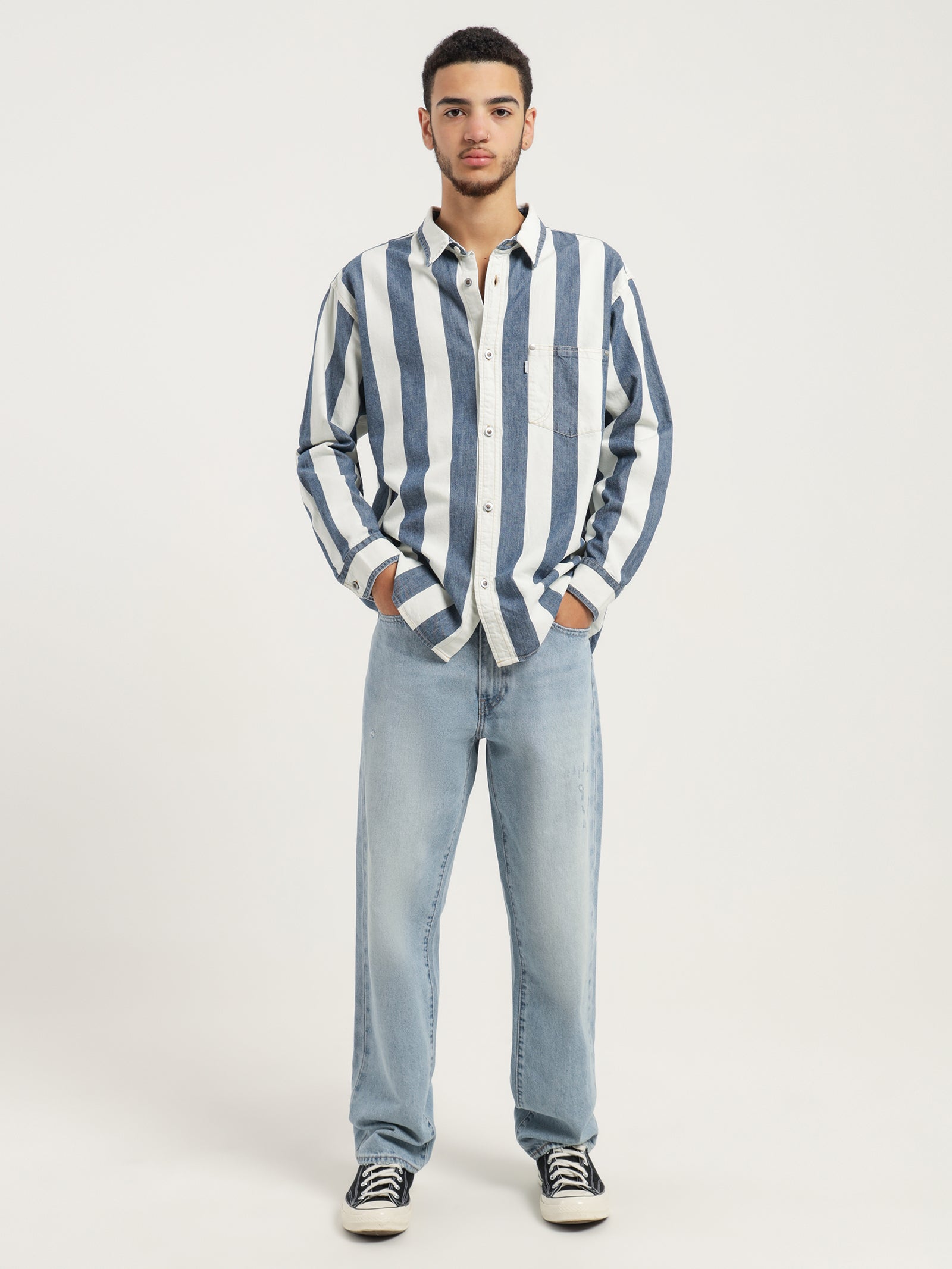 Silvertab Oversized One Pocket Shirt