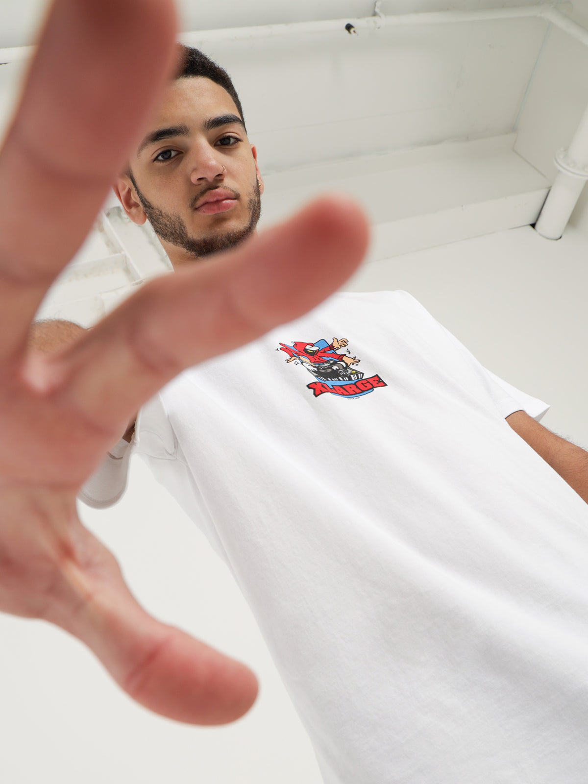 Xlarge Scratch Man T-Shirt | White